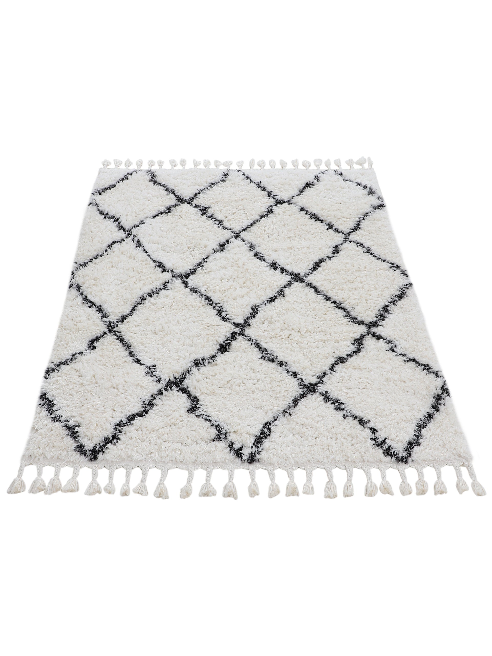 Hochflorteppich Eddy Schwarz