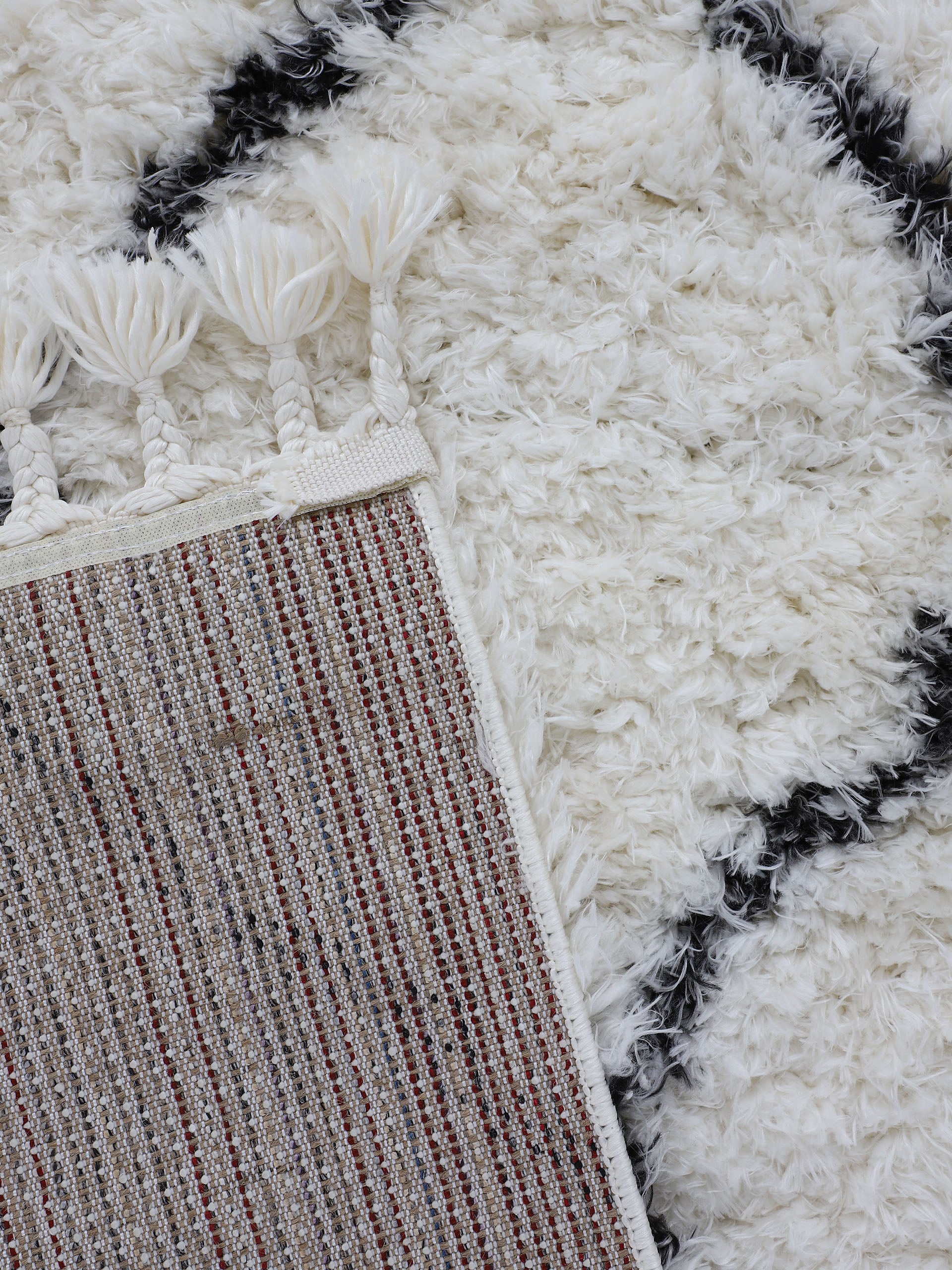 Hochflorteppich Eddy Schwarz