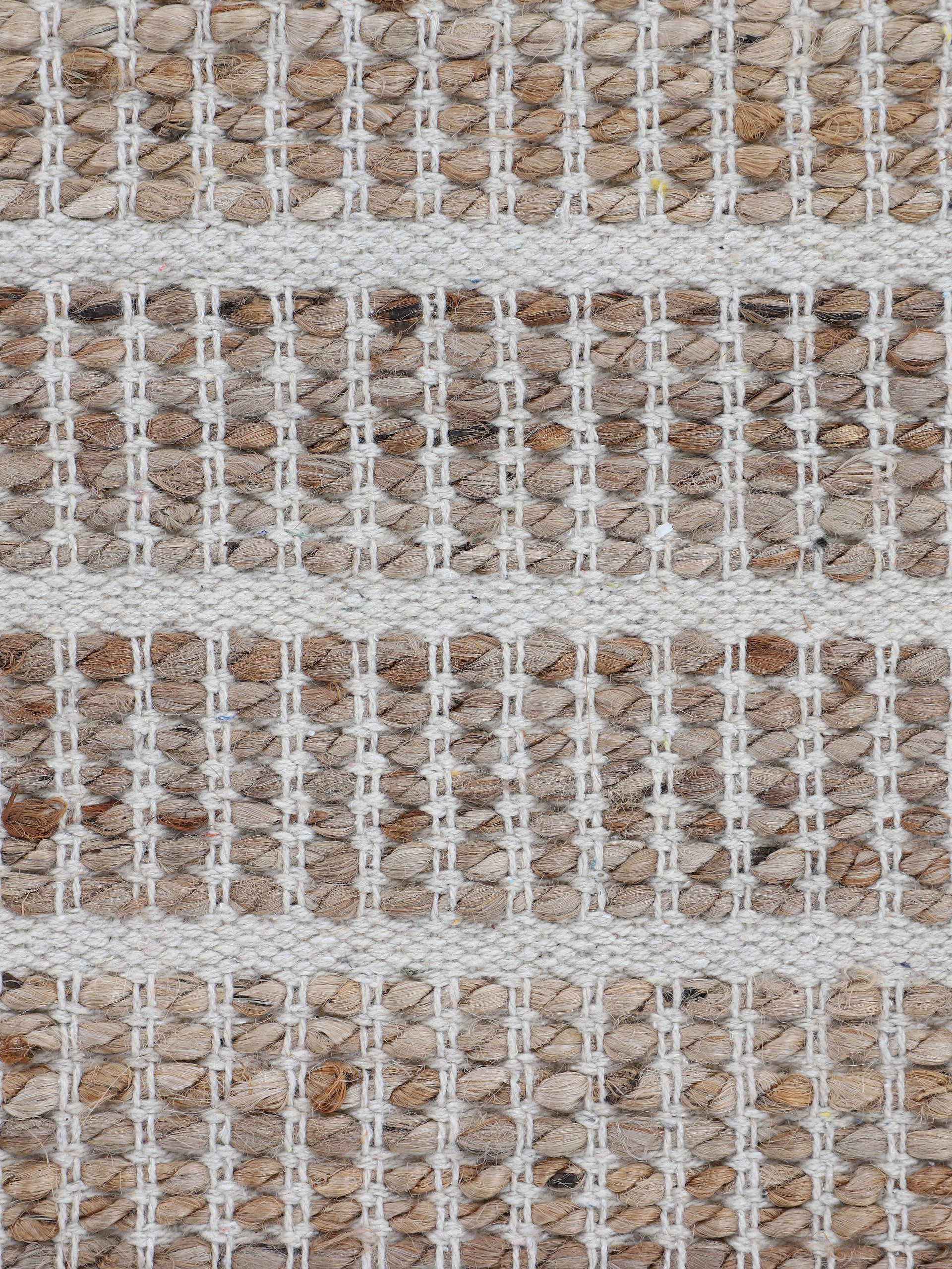 Juteteppich Lara Weiß