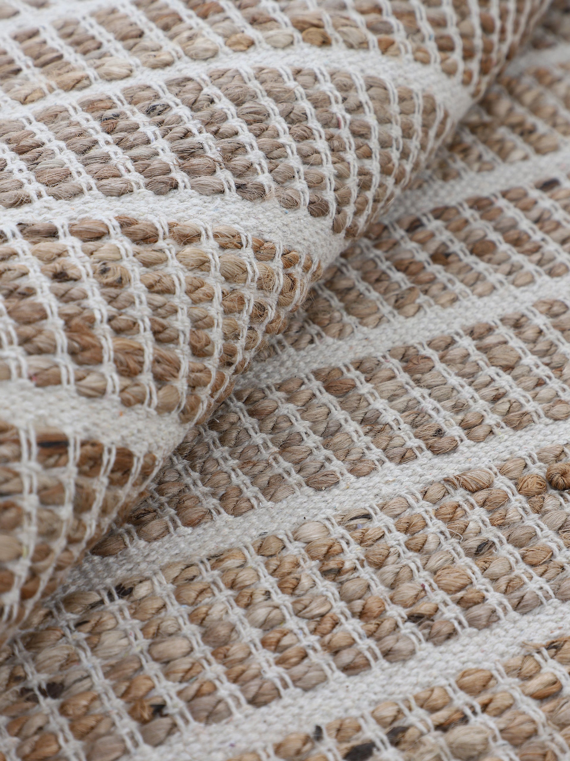 Juteteppich Lara Weiß