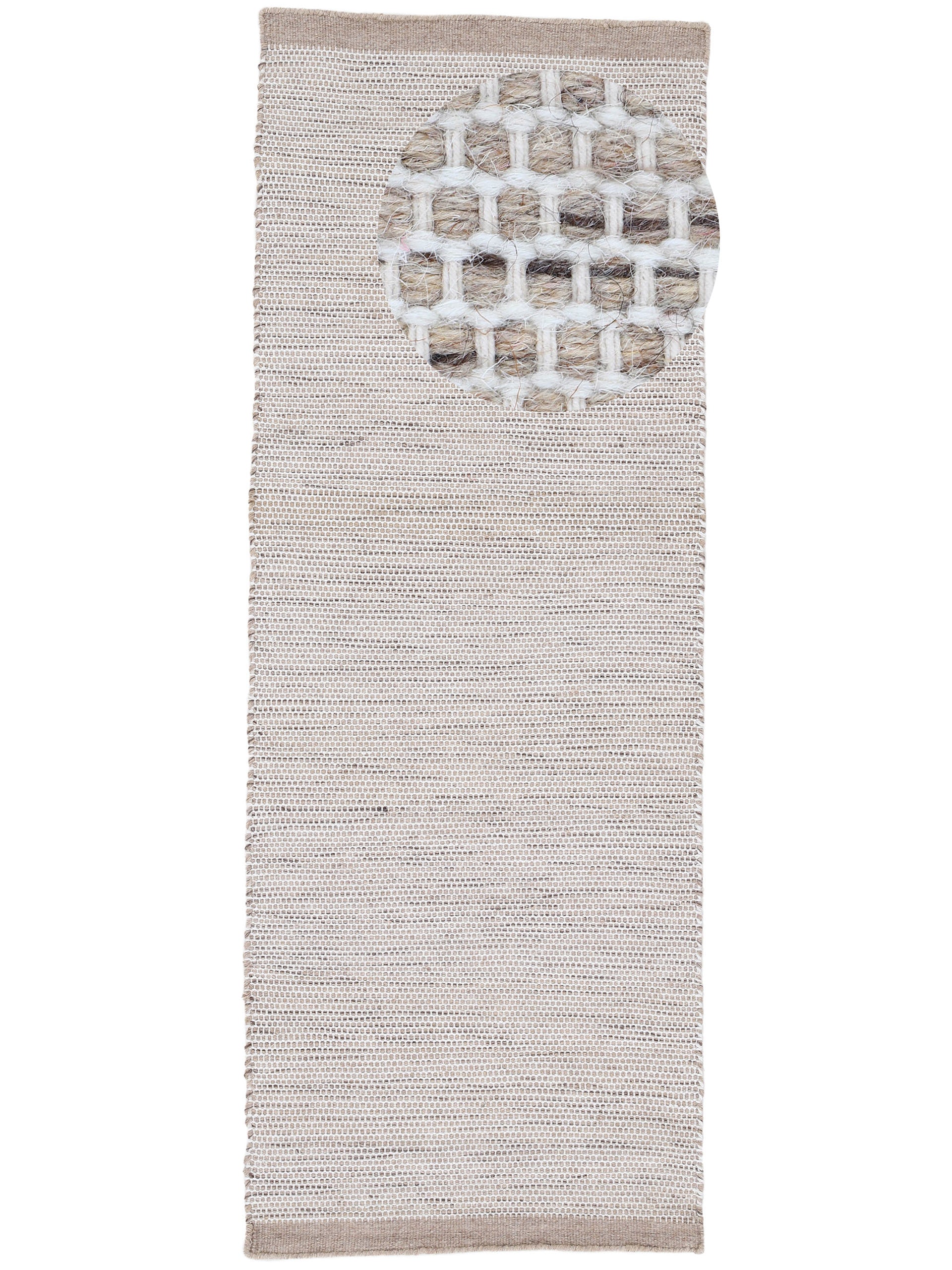 Wollteppich Mona Läufer Taupe