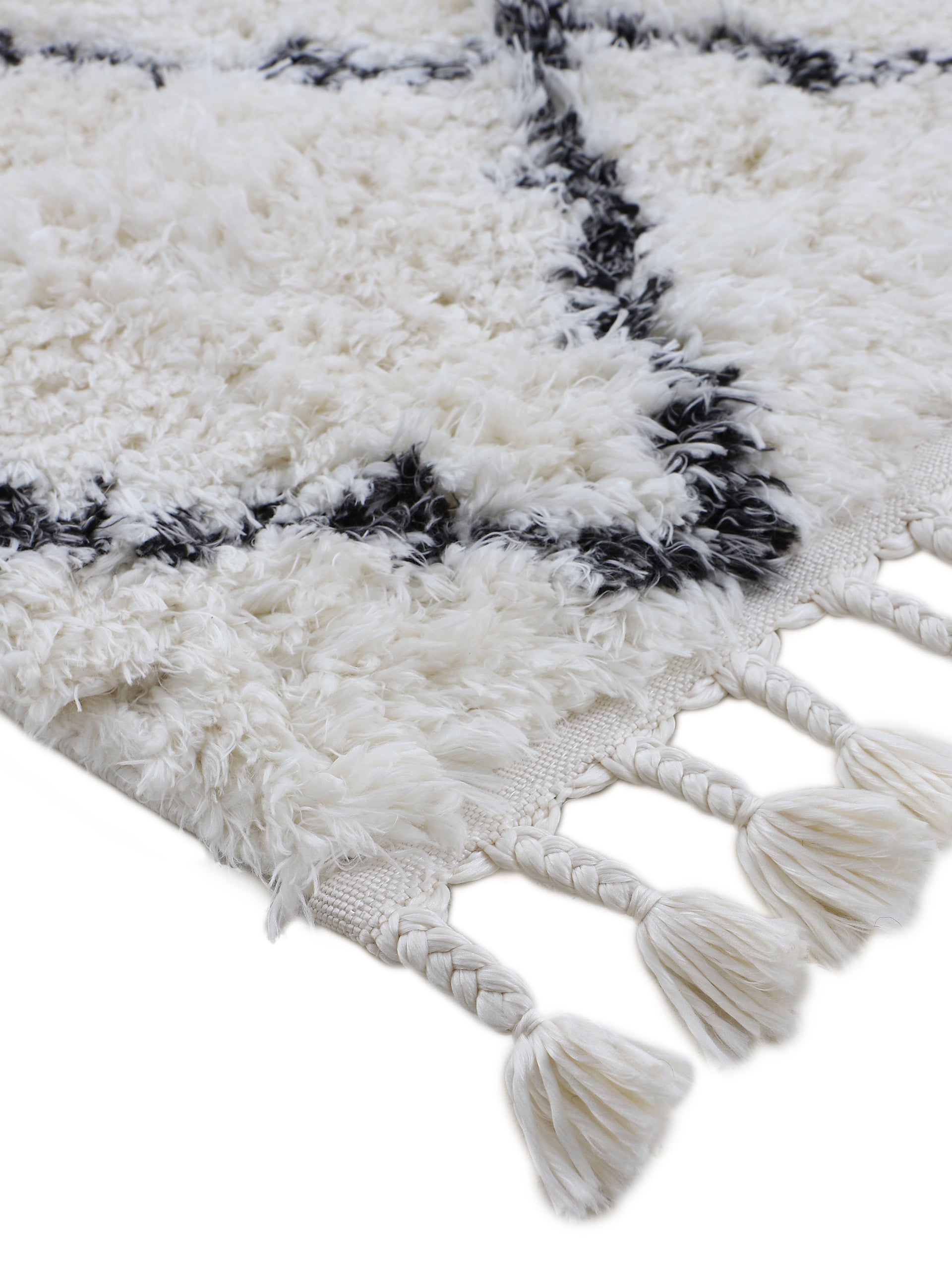 Hochflorteppich Eddy Läufer Schwarz