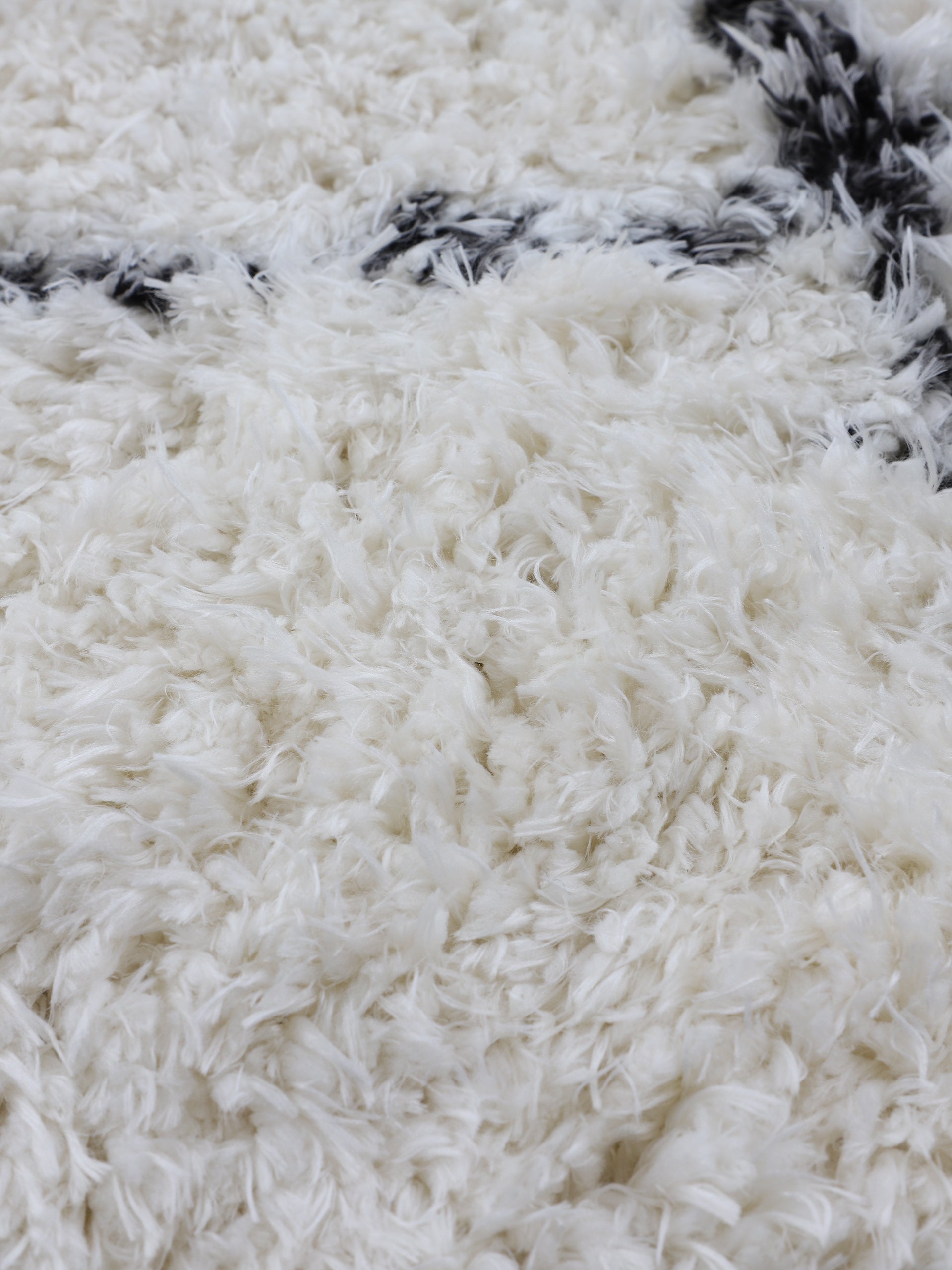 Hochflorteppich Eddy Rund Schwarz