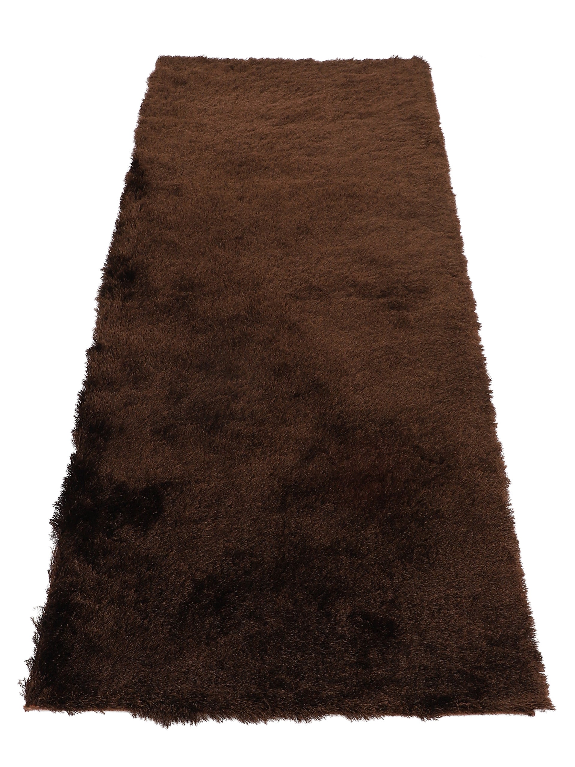 Hochflorteppich Breeze Läufer Dunkelbraun