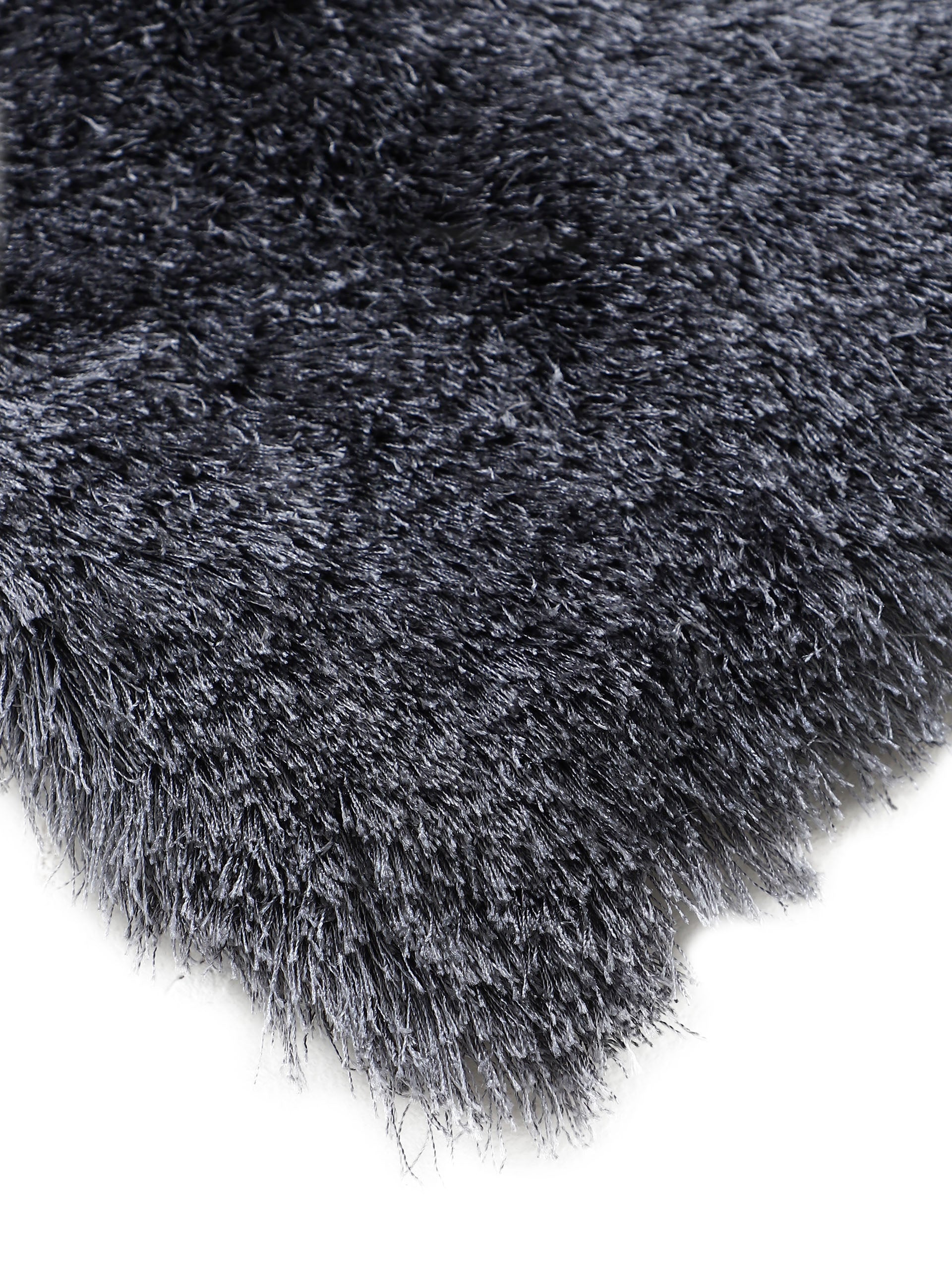 Hochflorteppich Breeze Rund Dunkelgrau