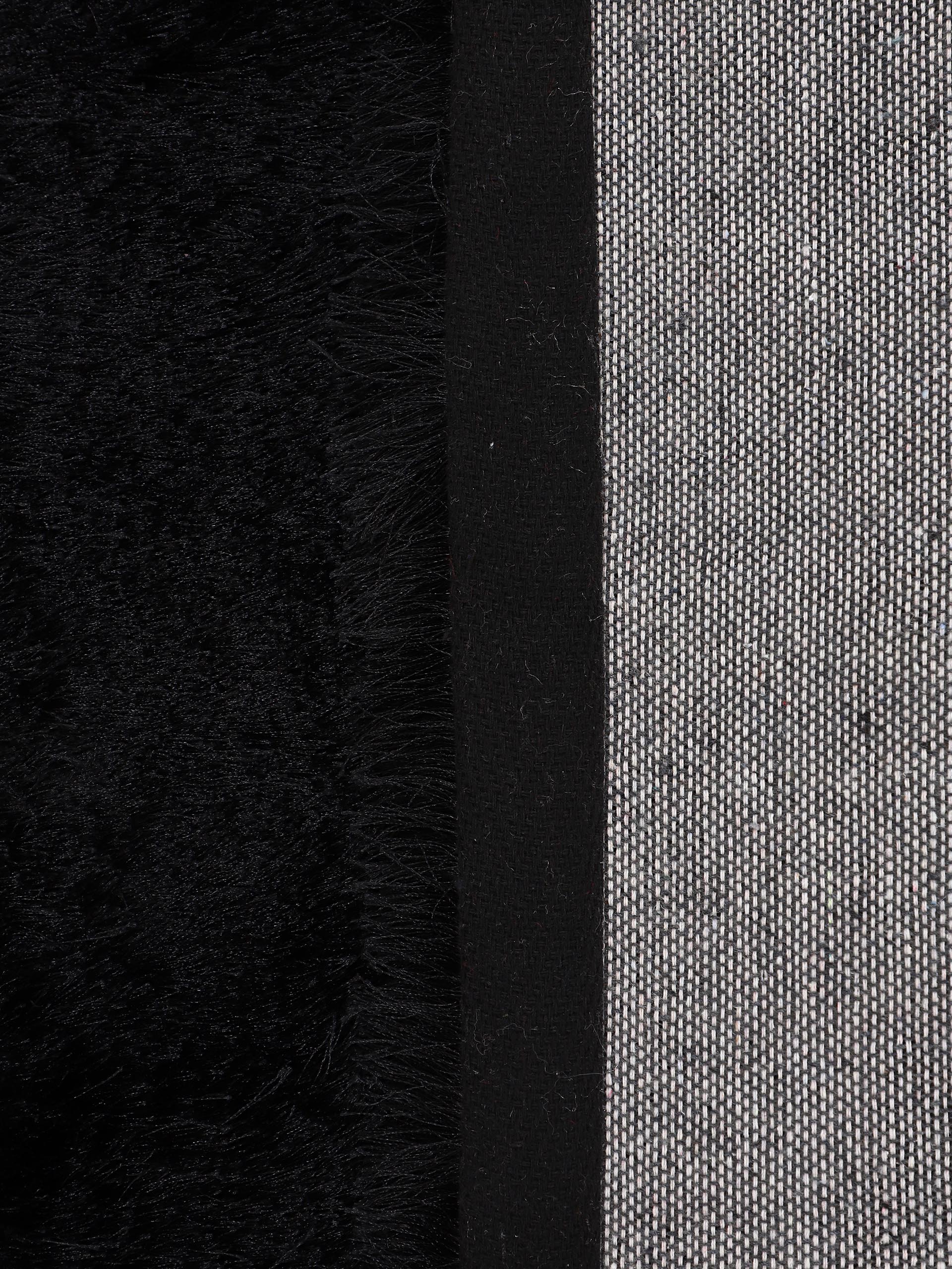 Hochflorteppich Breeze Quadratisch Schwarz