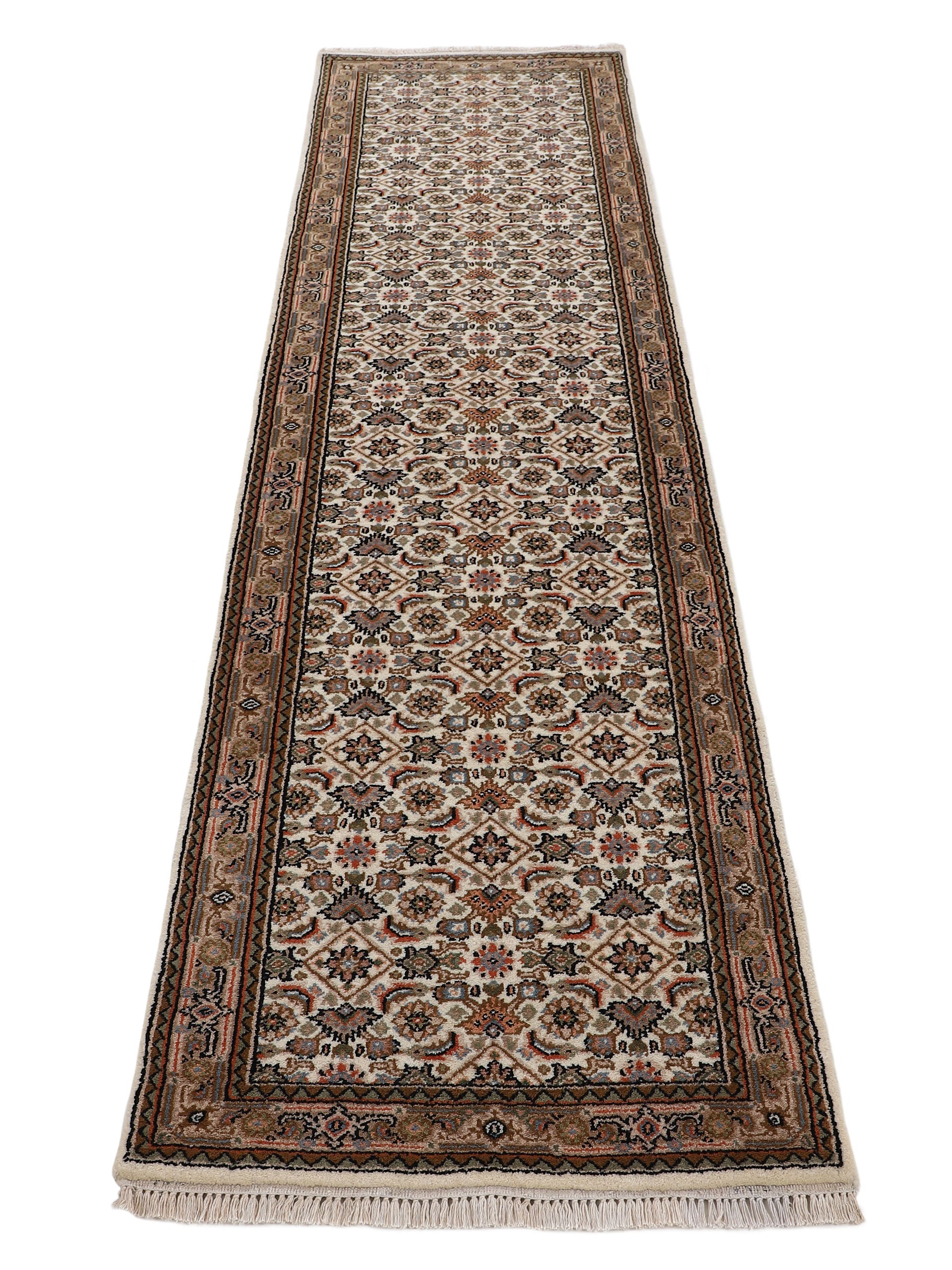 Bidjar Herati Teppich Läufer Creme