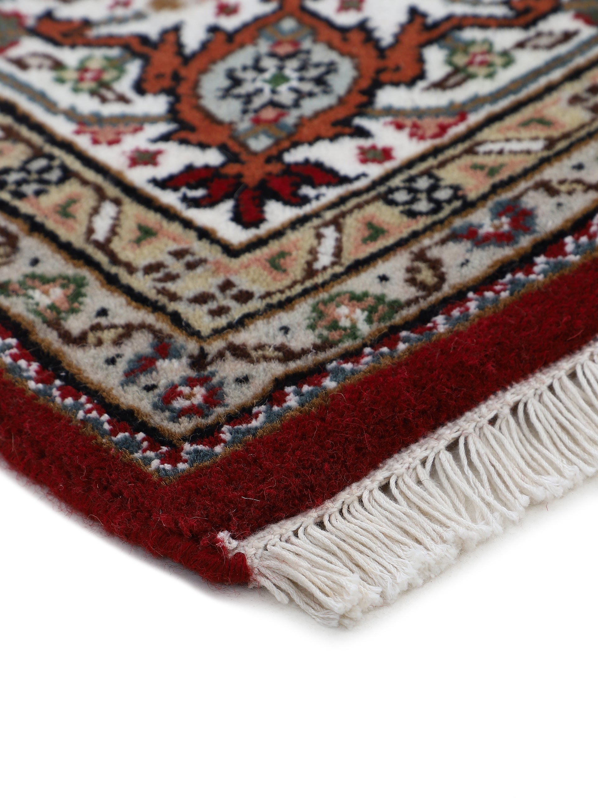 Tabriz Mahi Läufer Teppich Rot
