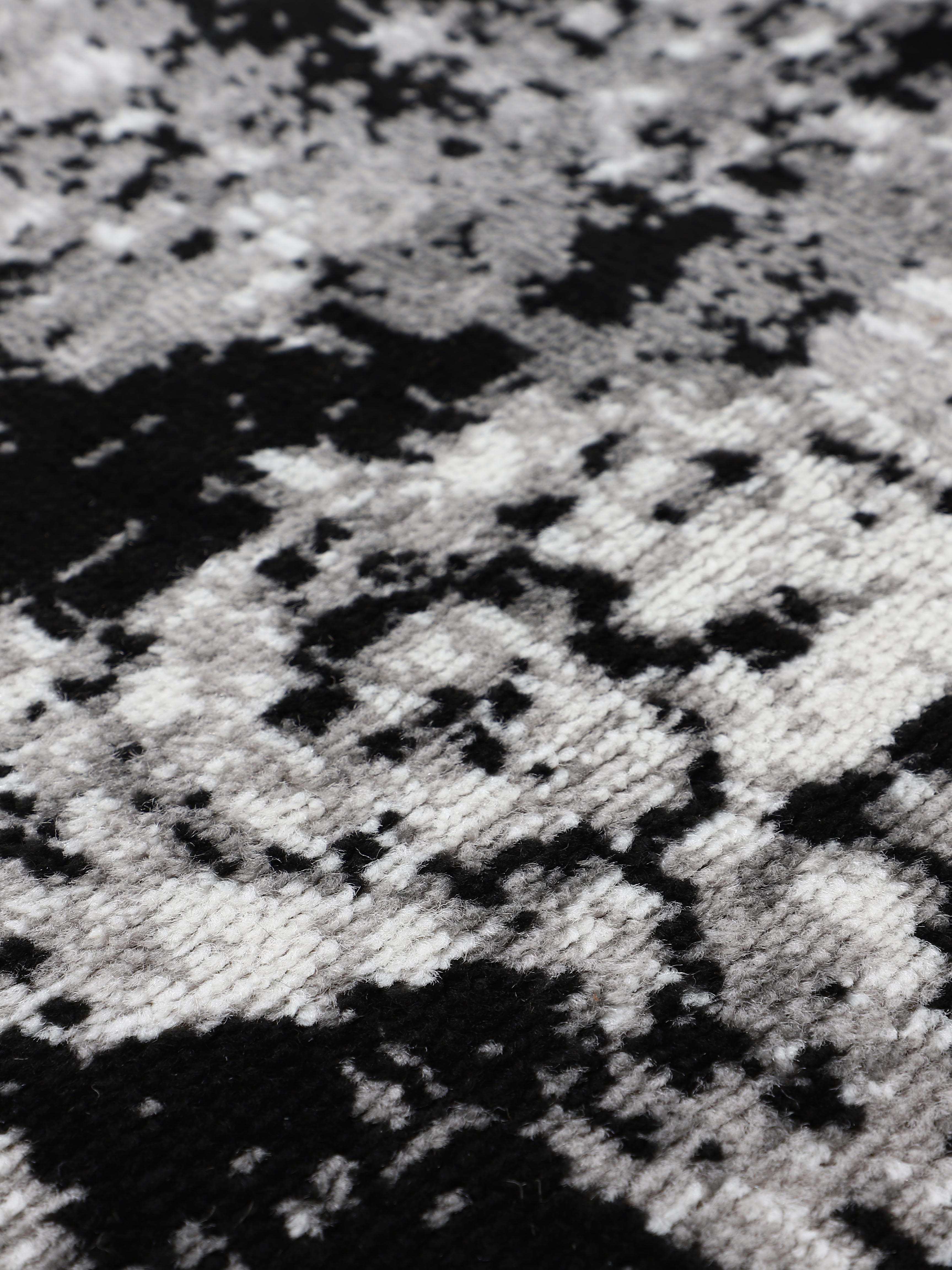 Vintage Teppich Sol Schwarz/Weiß