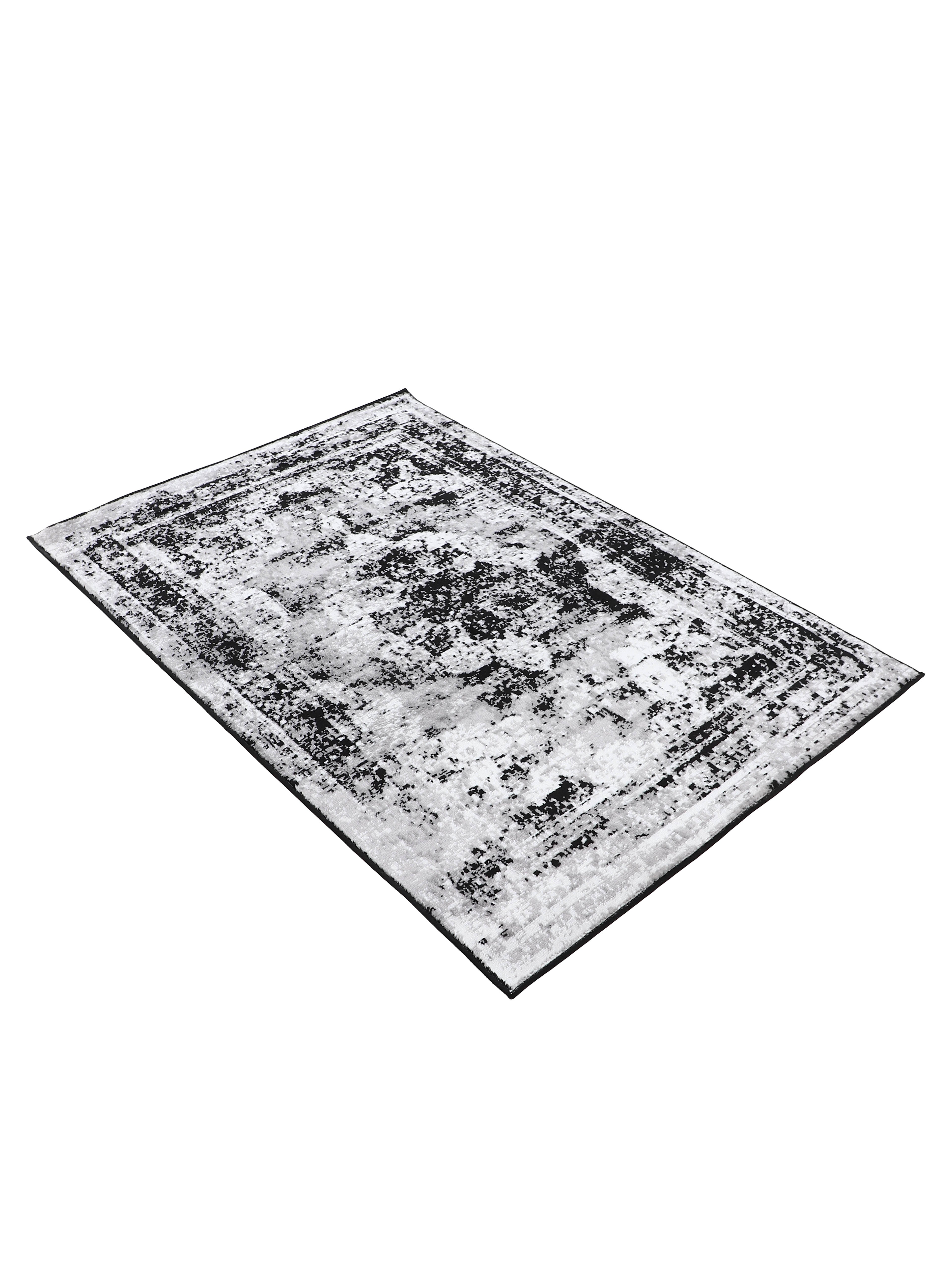 Vintage Teppich Sol Schwarz/Weiß