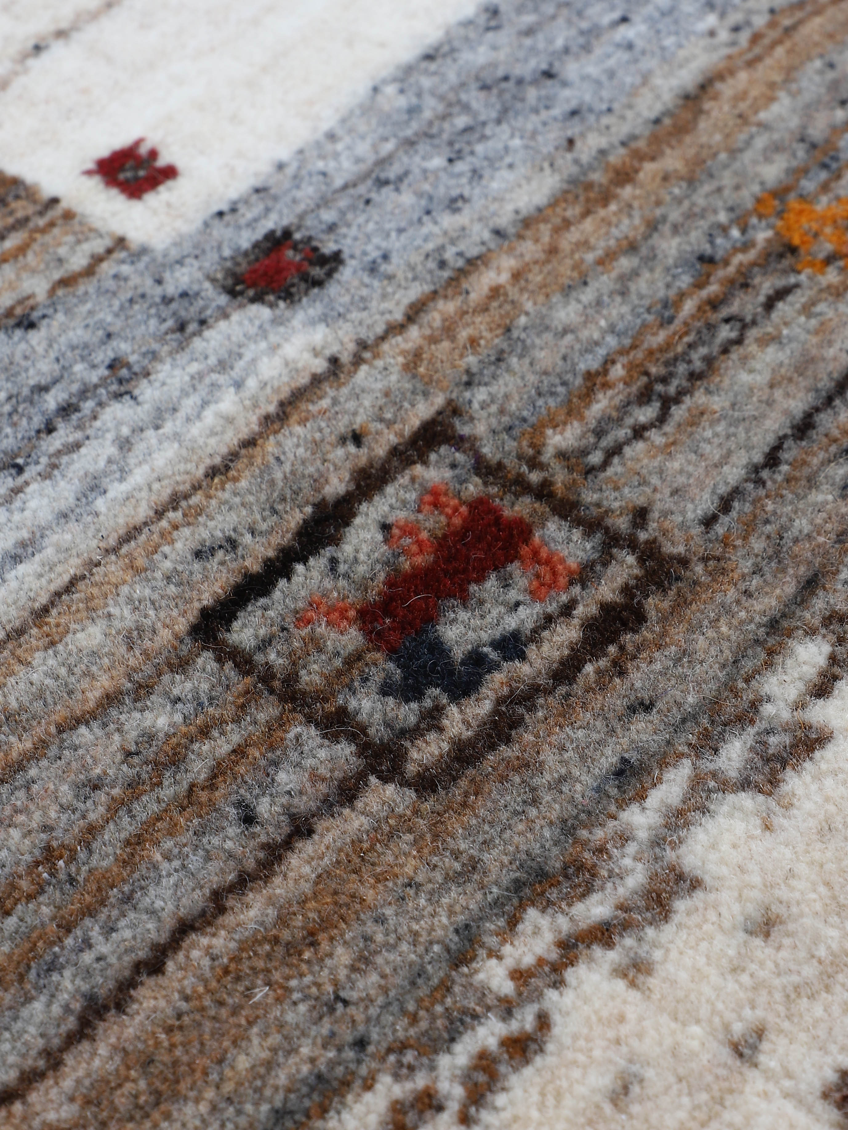 Wollteppich Gabbeh Vida Beige