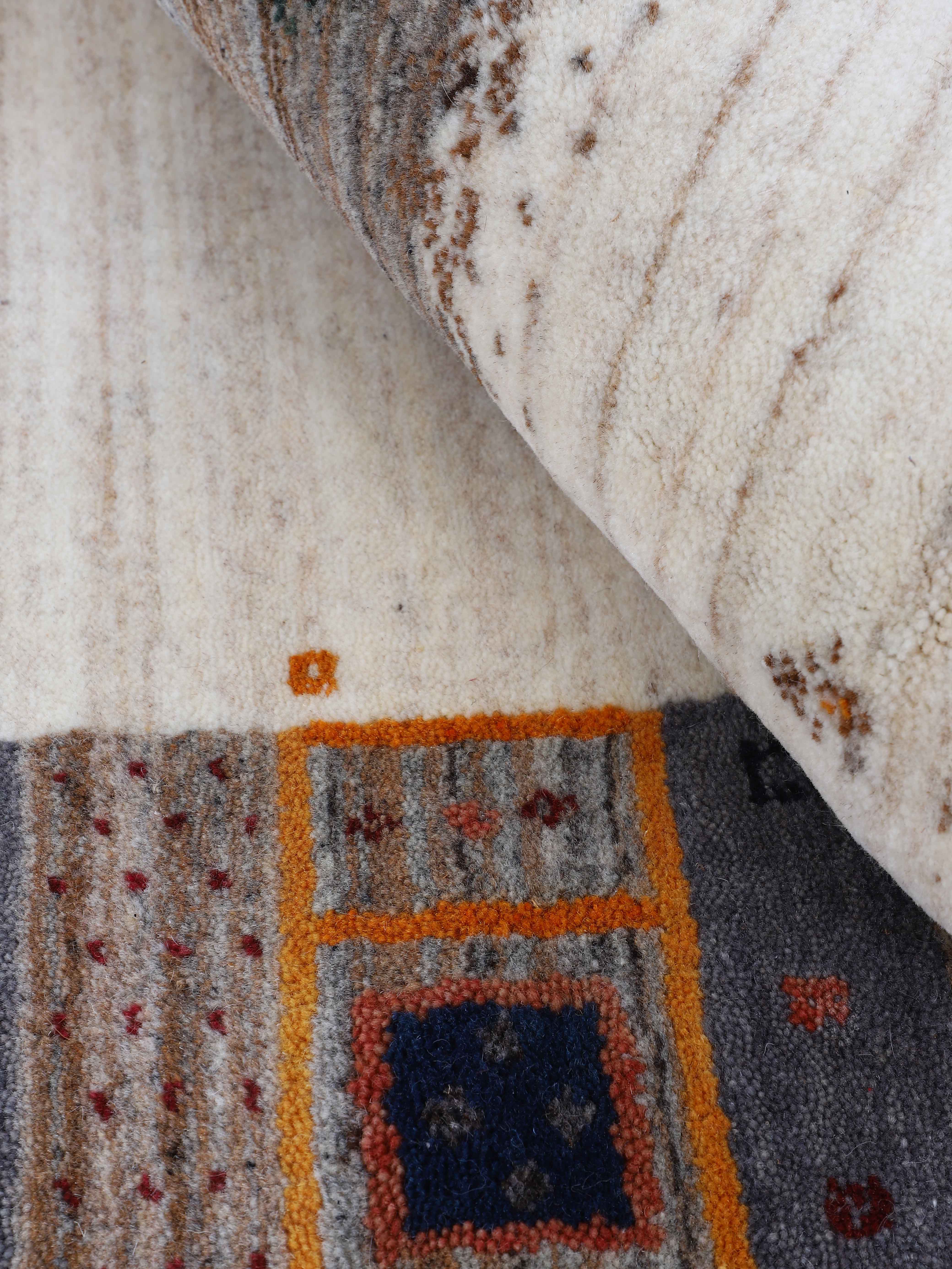 Wollteppich Gabbeh Vida Beige