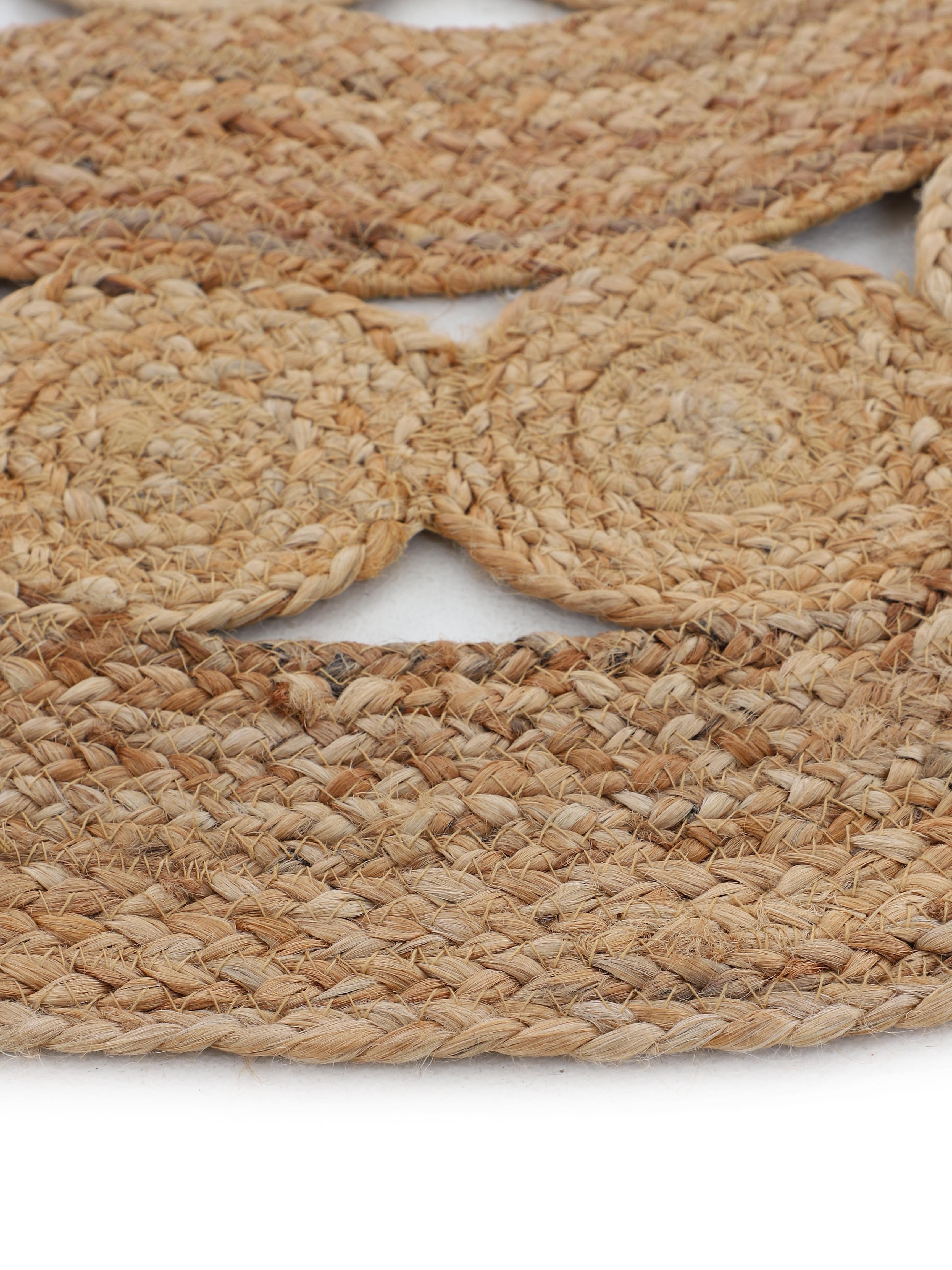 Juteteppich Ella Rund Beige