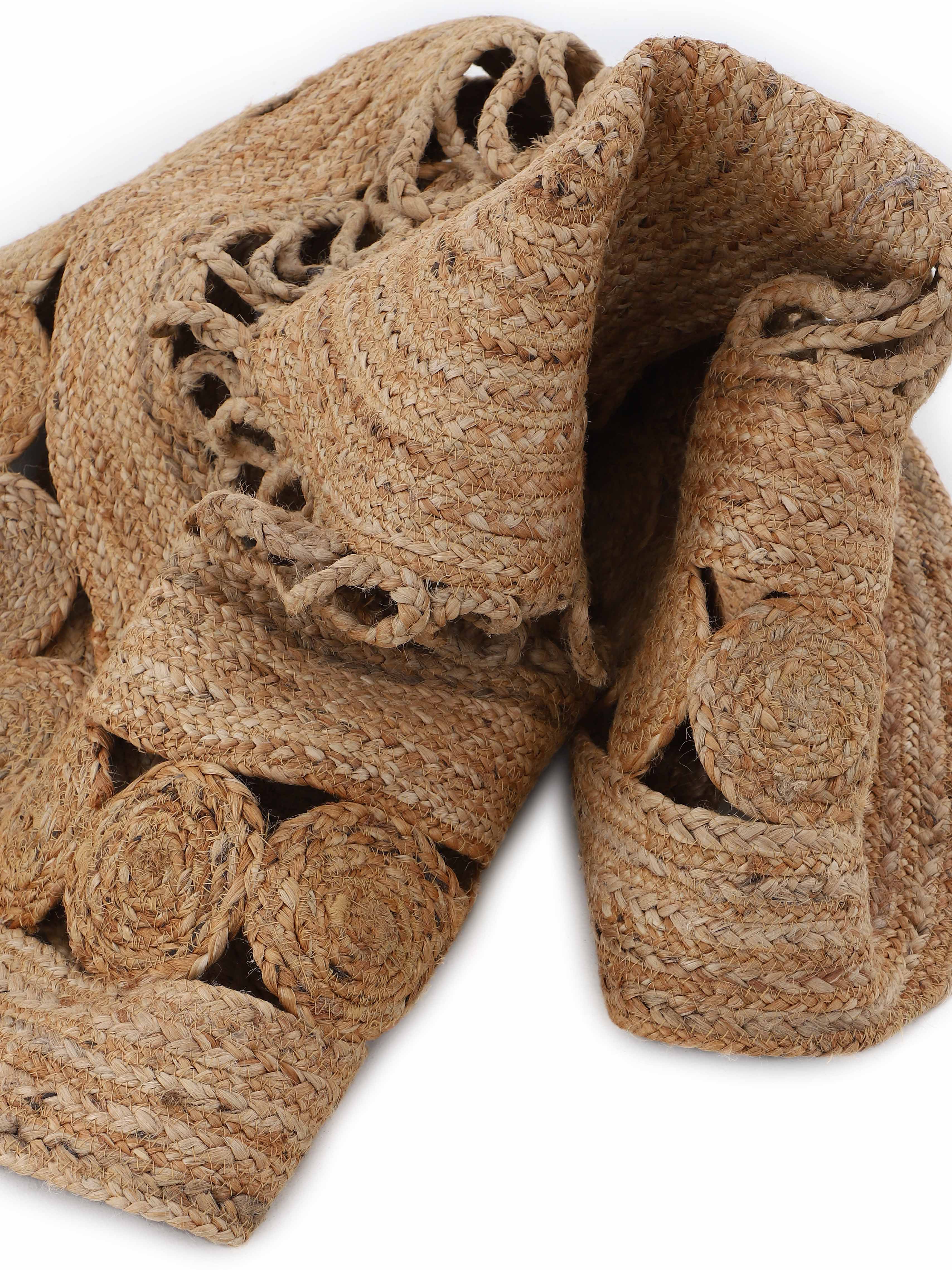 Juteteppich Ella Rund Beige