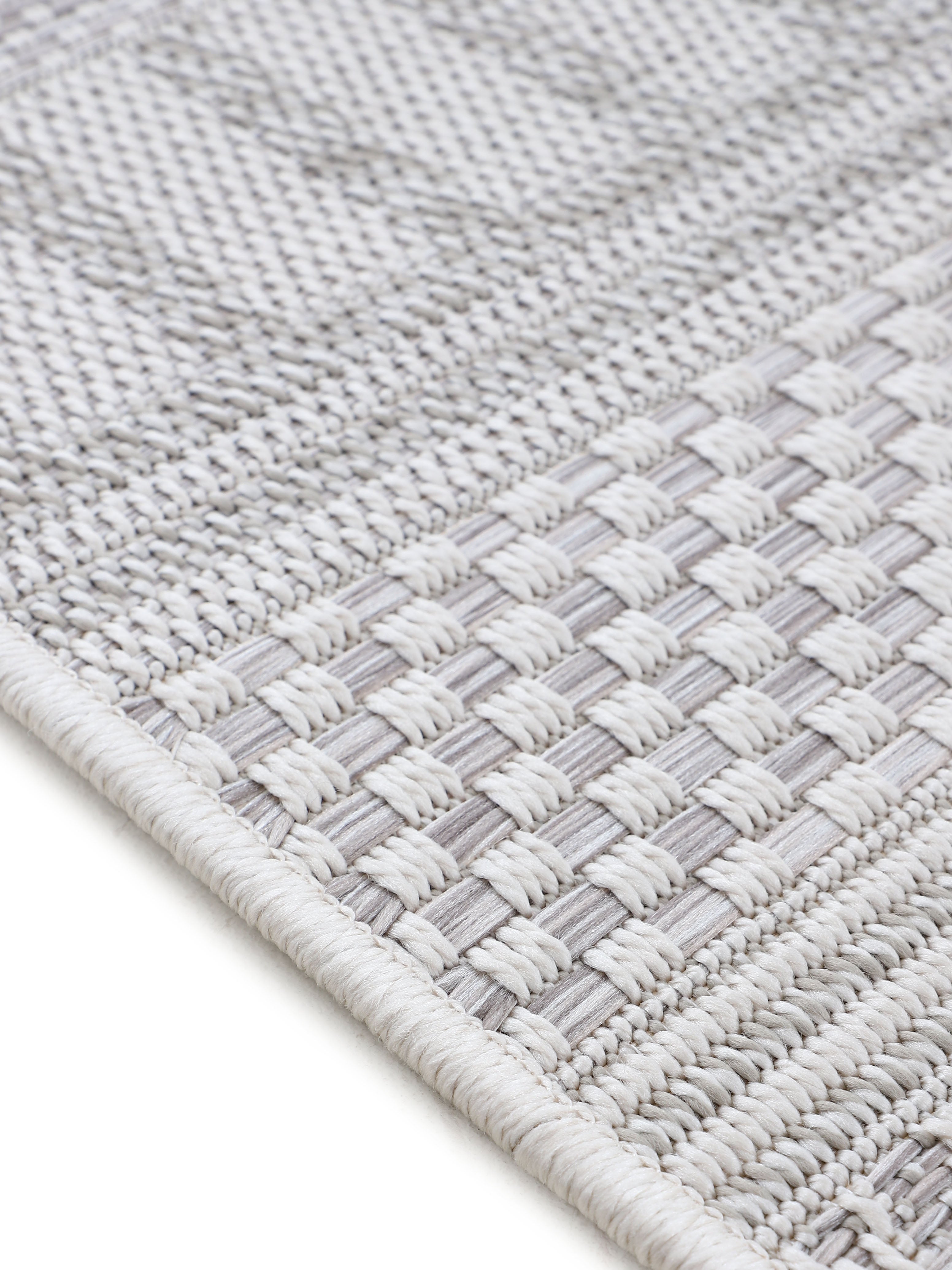 In- & Outdoor Teppich Boho Rund Beige