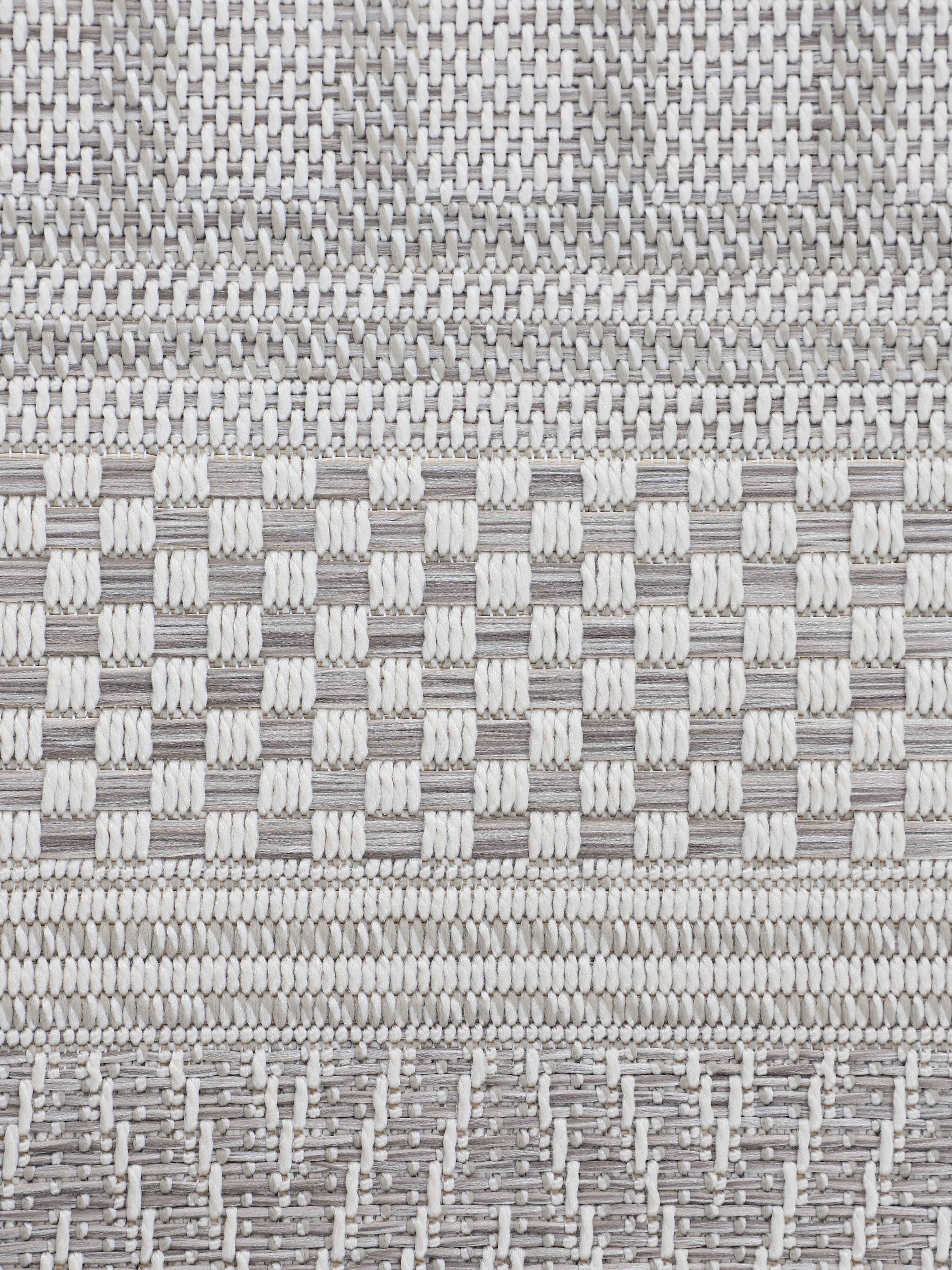 In- & Outdoor Teppich Boho Rund Beige