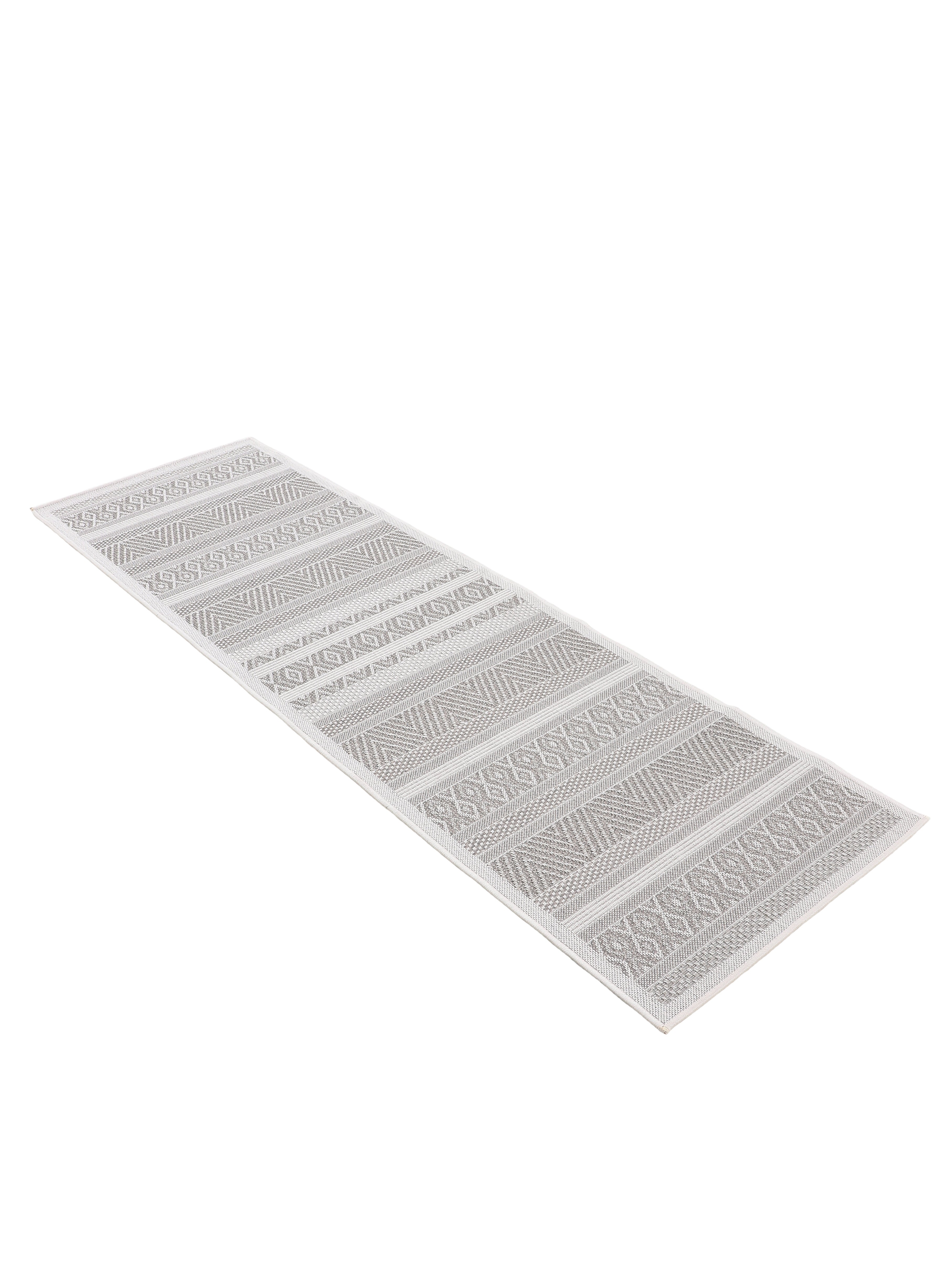 In- & Outdoor Teppich Boho Läufer Beige