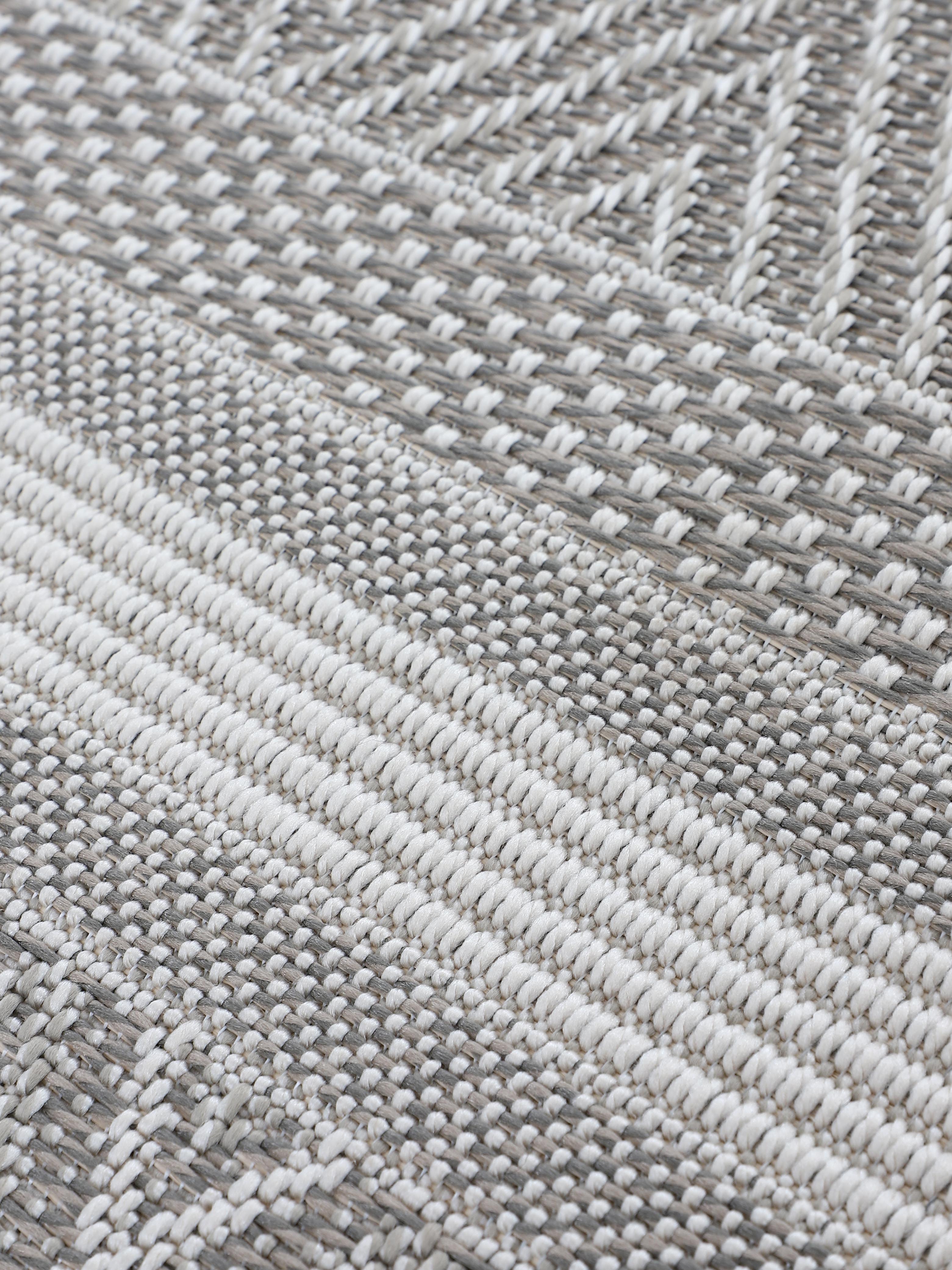 In- & Outdoor Teppich Boho Läufer Beige