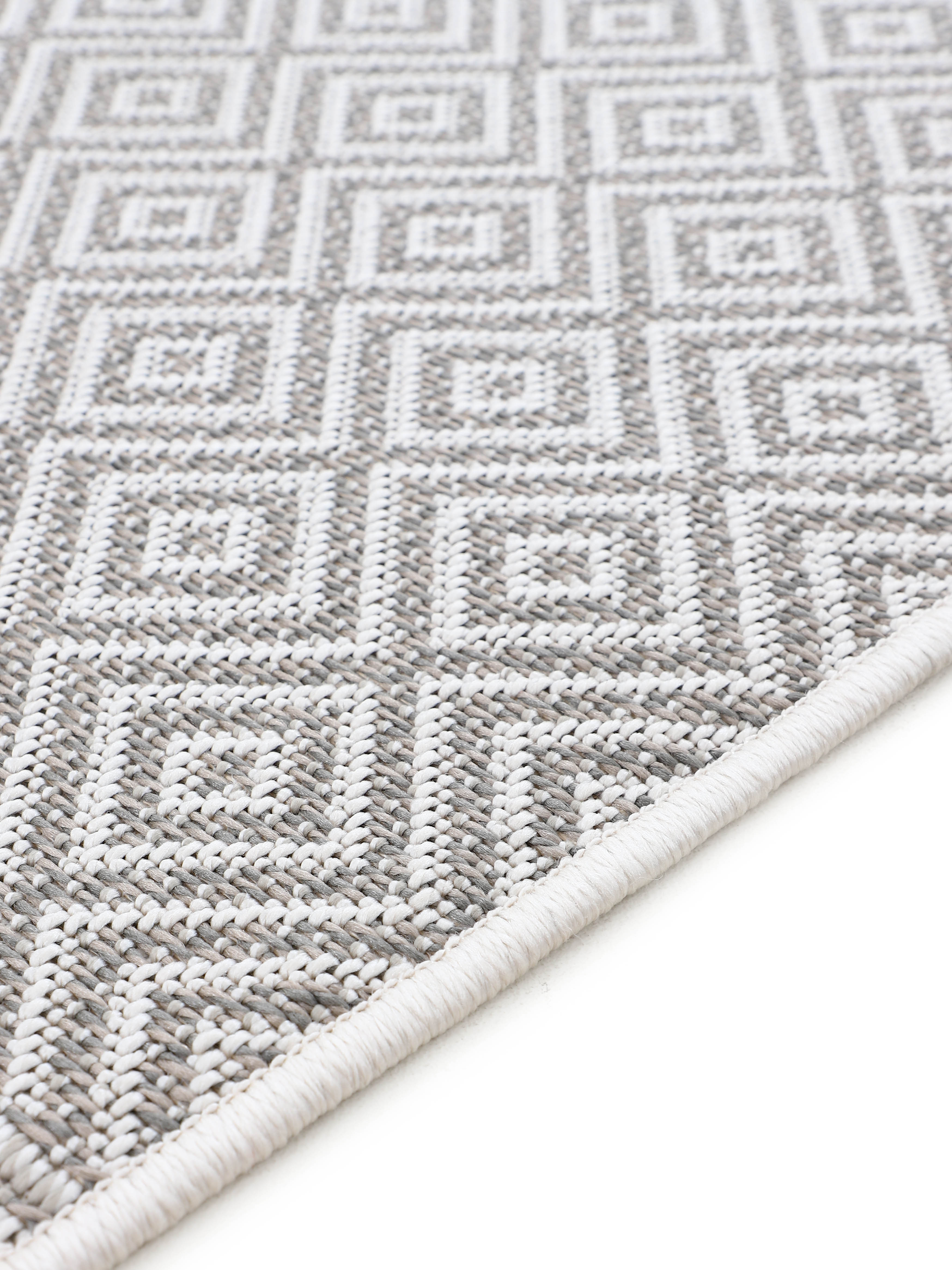 In- & Outdoor Teppich Boho Rund Beige