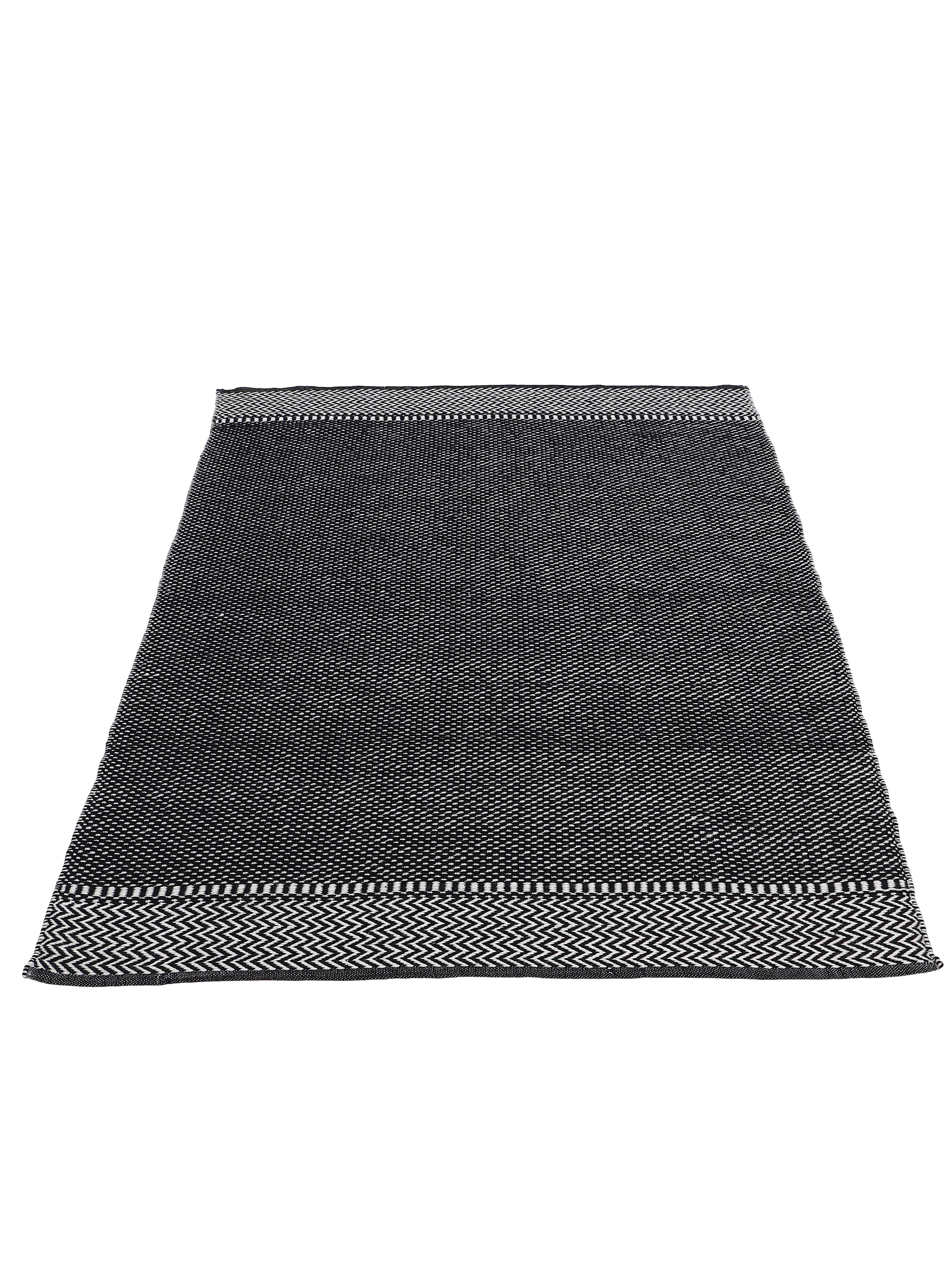 In- & Outdoor Teppich aus recyceltem Material Schwarz