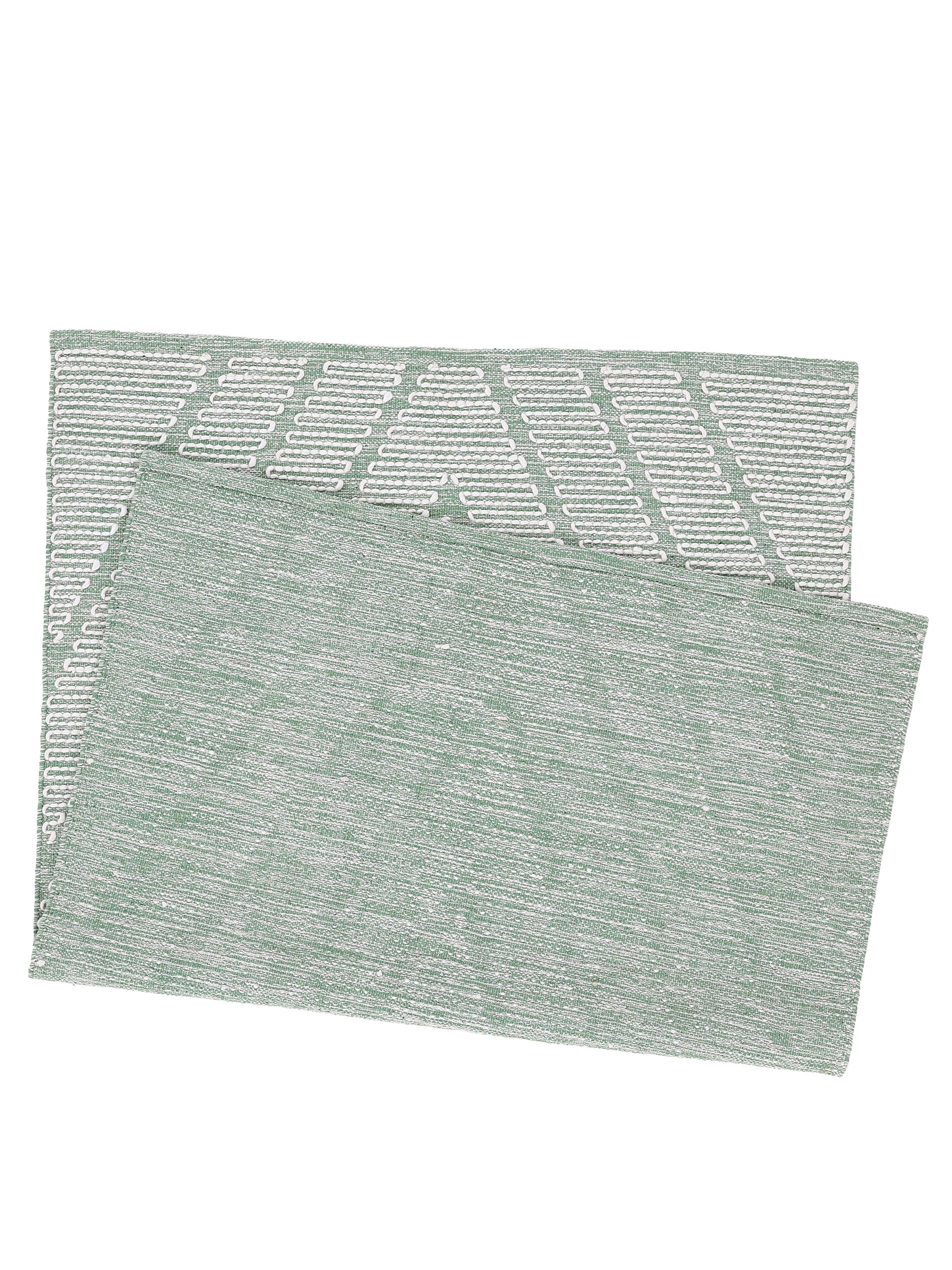 Baumwollteppich Kelim Durry Grün