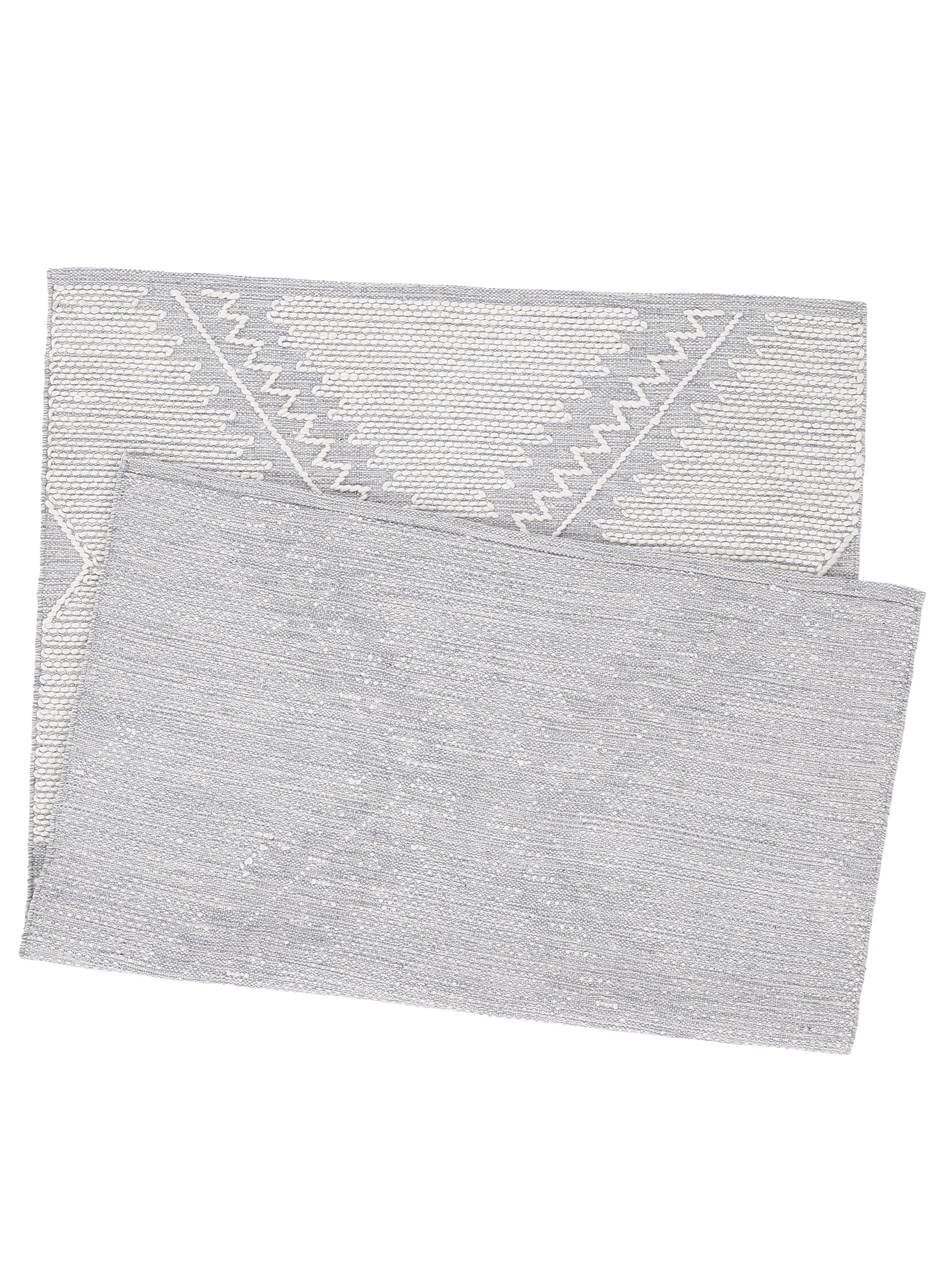 Baumwollteppich Kelim Durry Grau