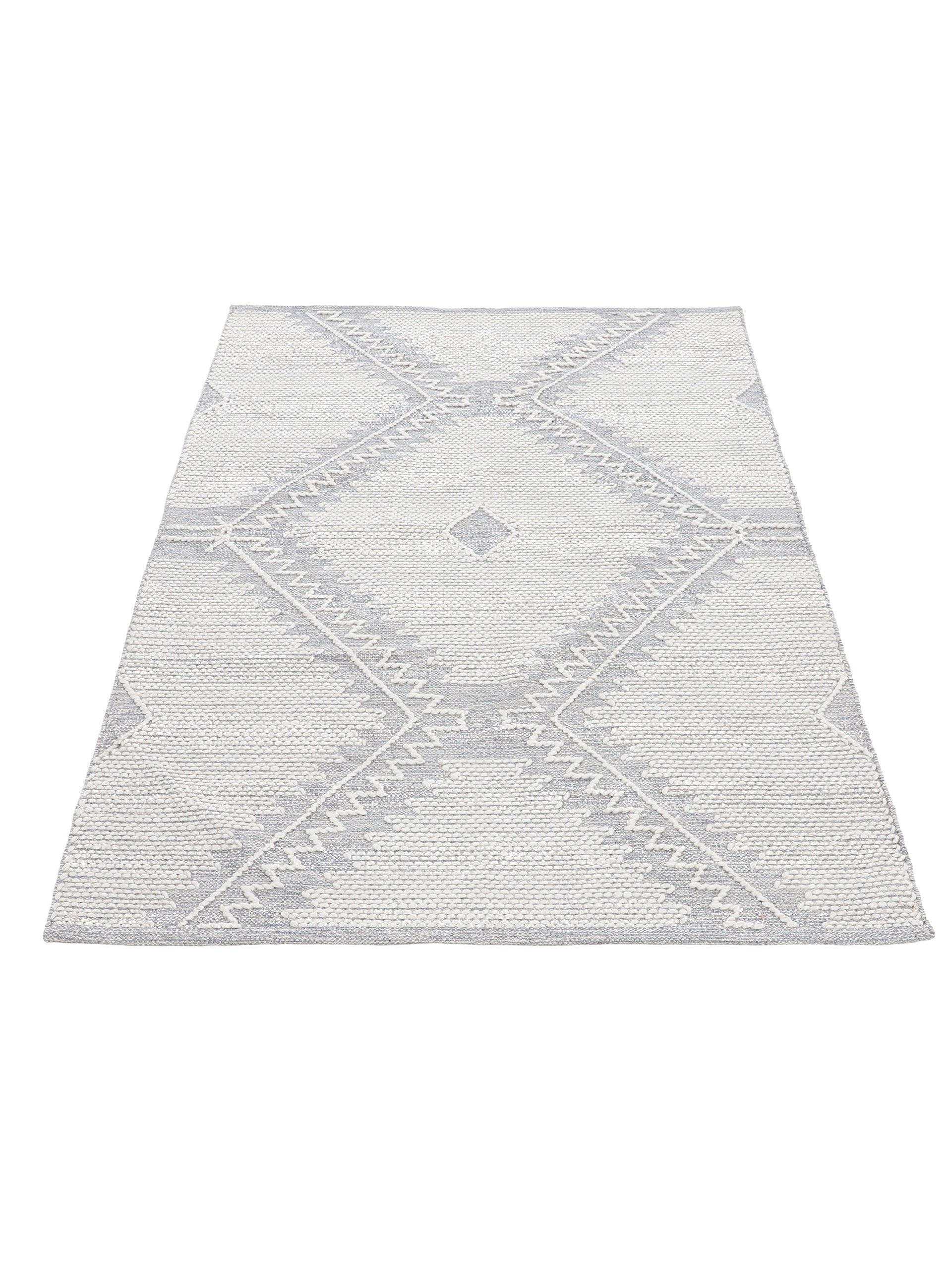 Baumwollteppich Kelim Durry Grau