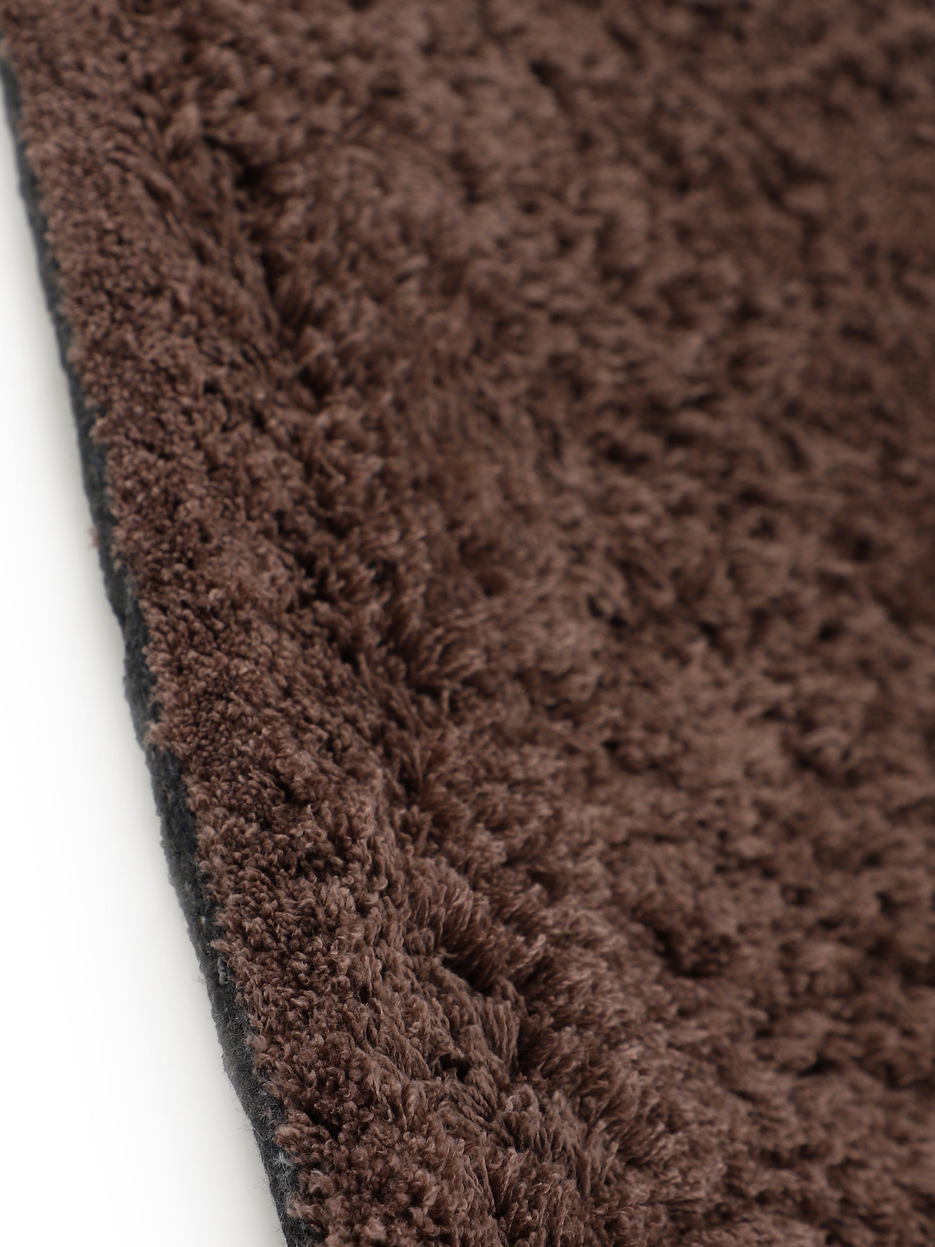 Hochflorteppich Silky Rund Braun