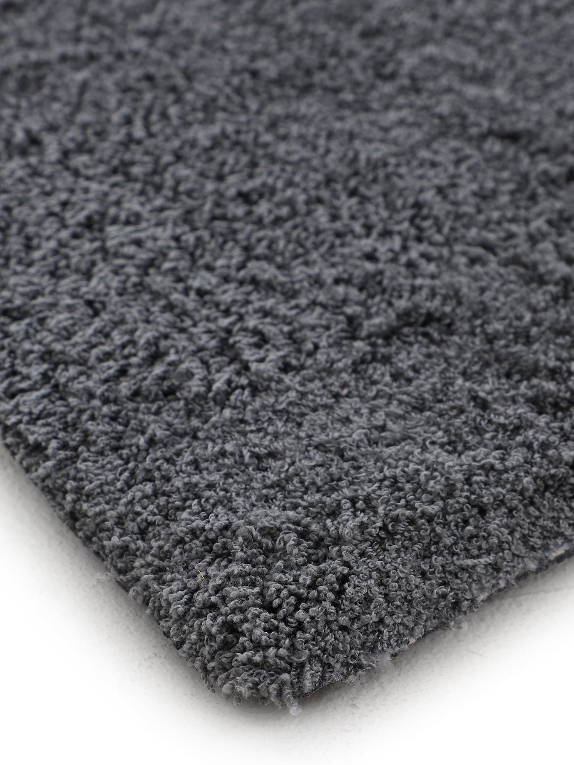 Hochflorteppich Silky Rund Grau