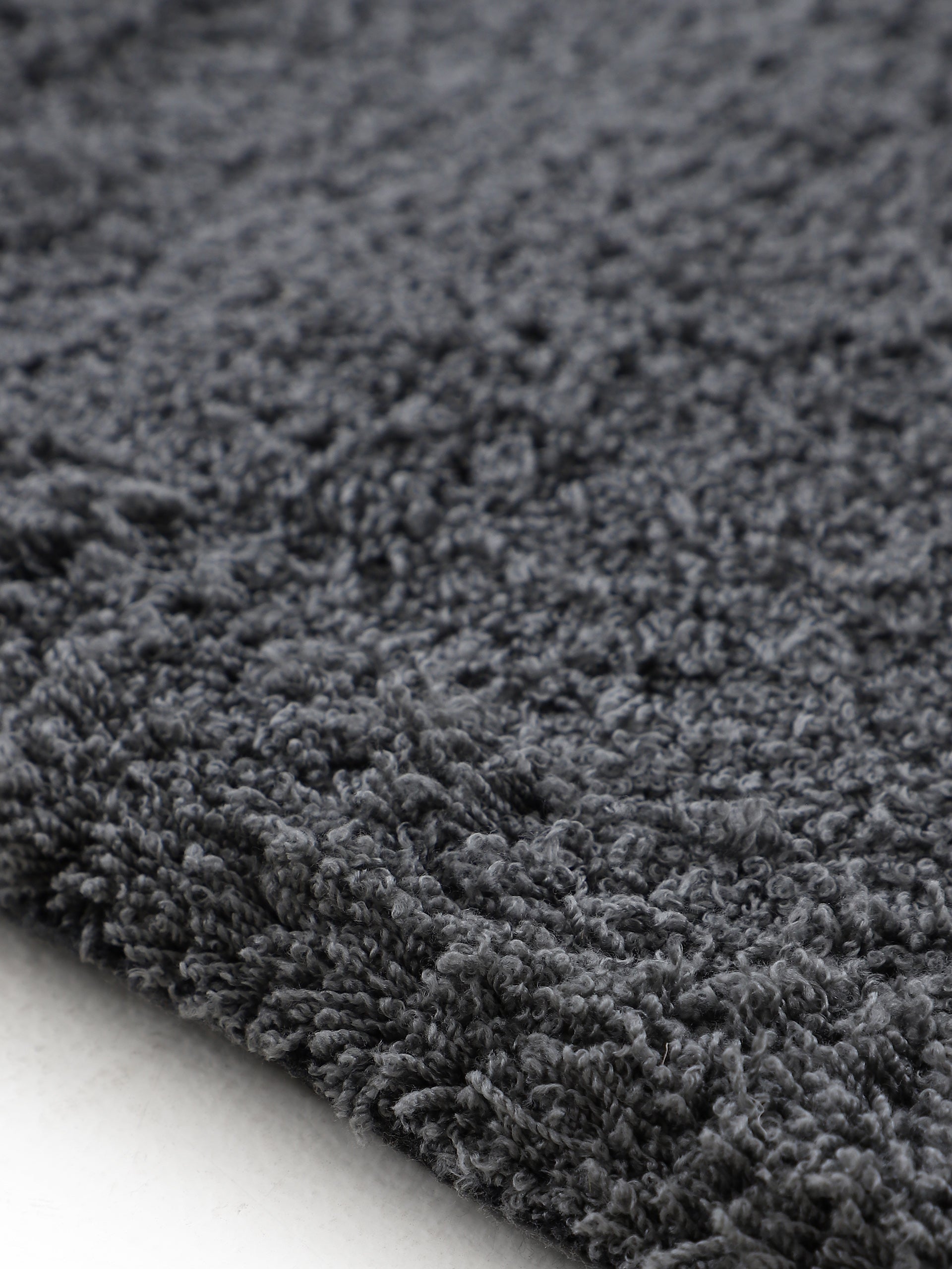 Hochflorteppich Silky Rund Grau