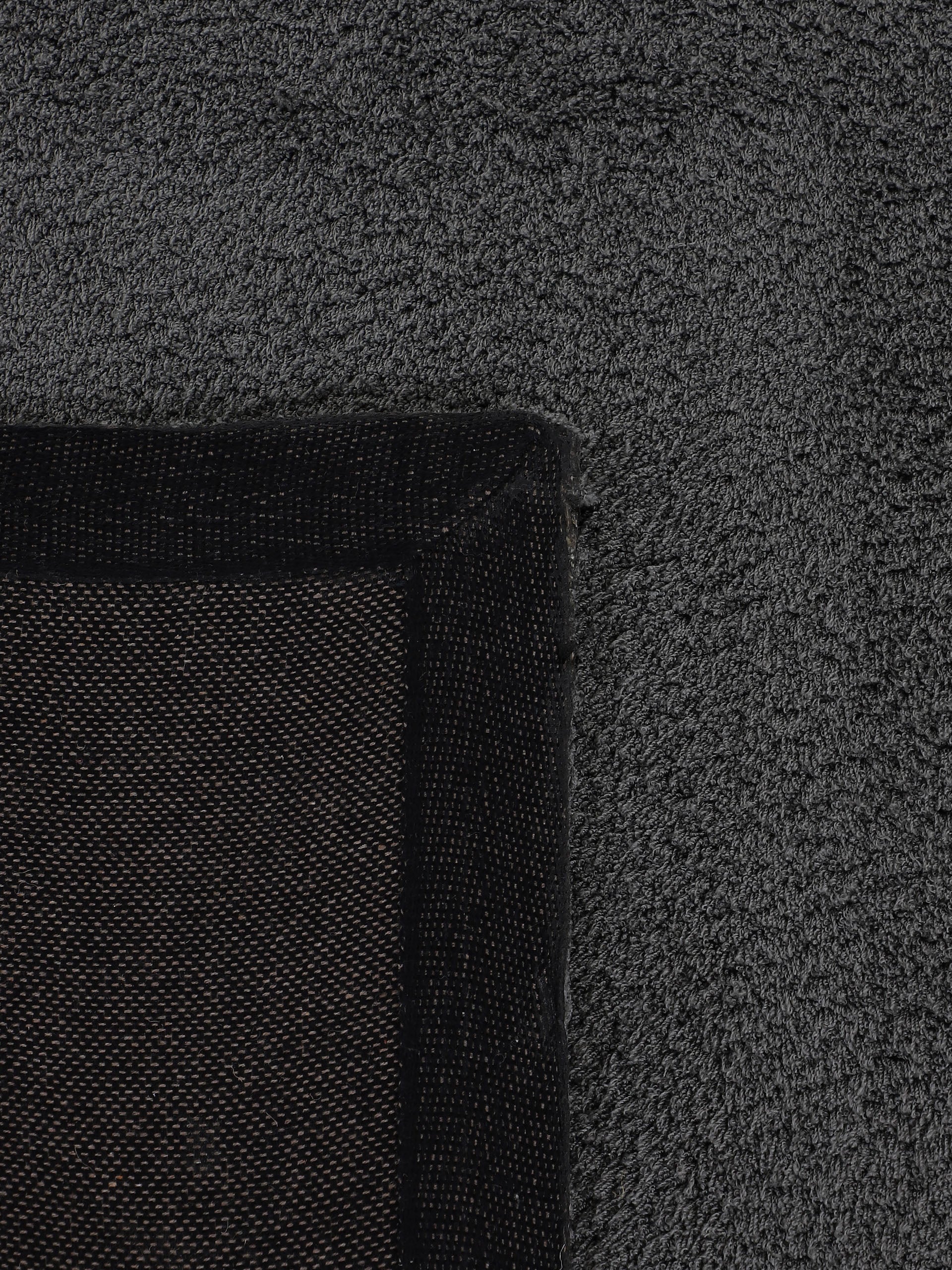 Hochflorteppich Silky Rund Grau