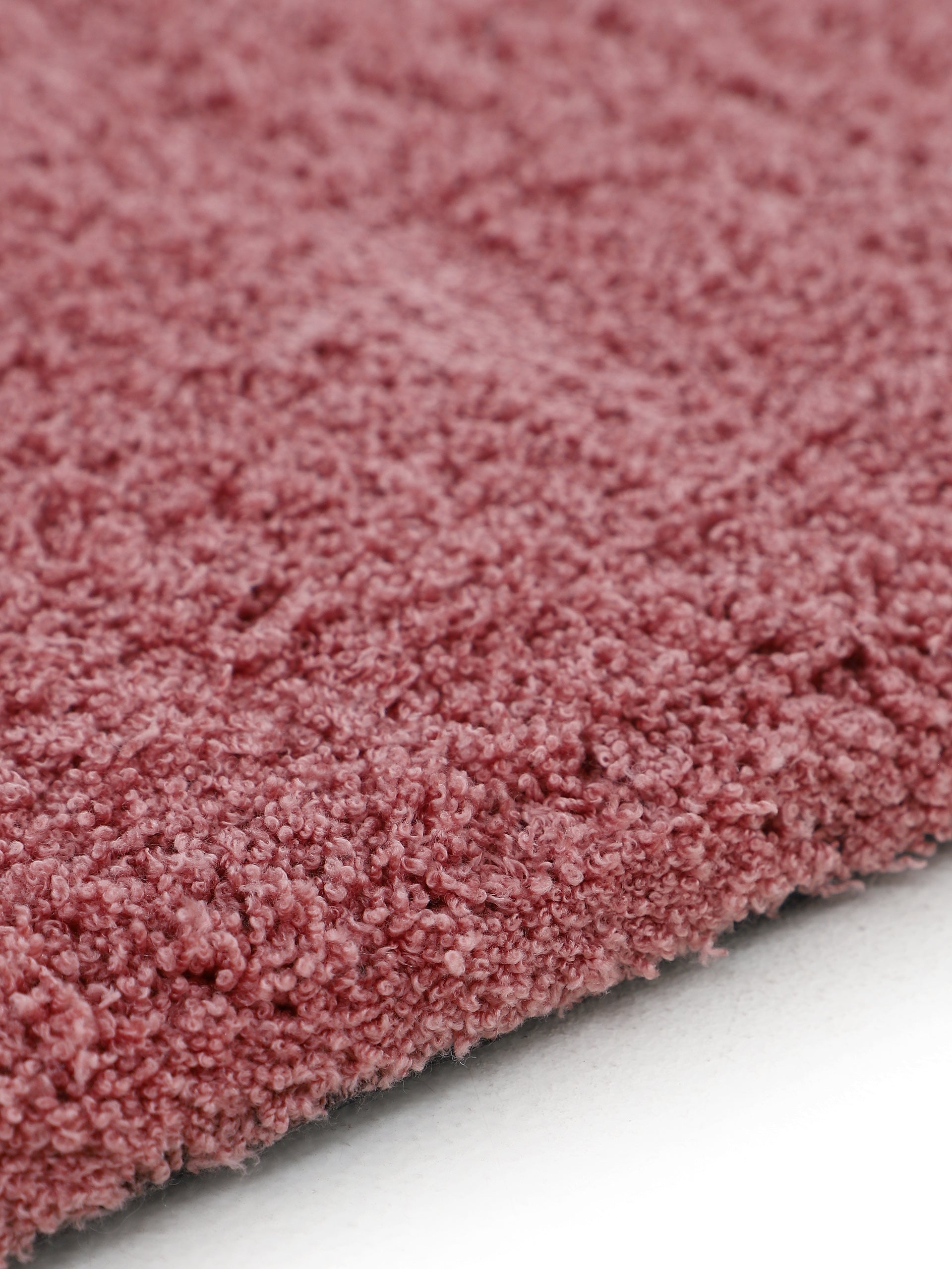 Hochflorteppich Silky Rund Rosa