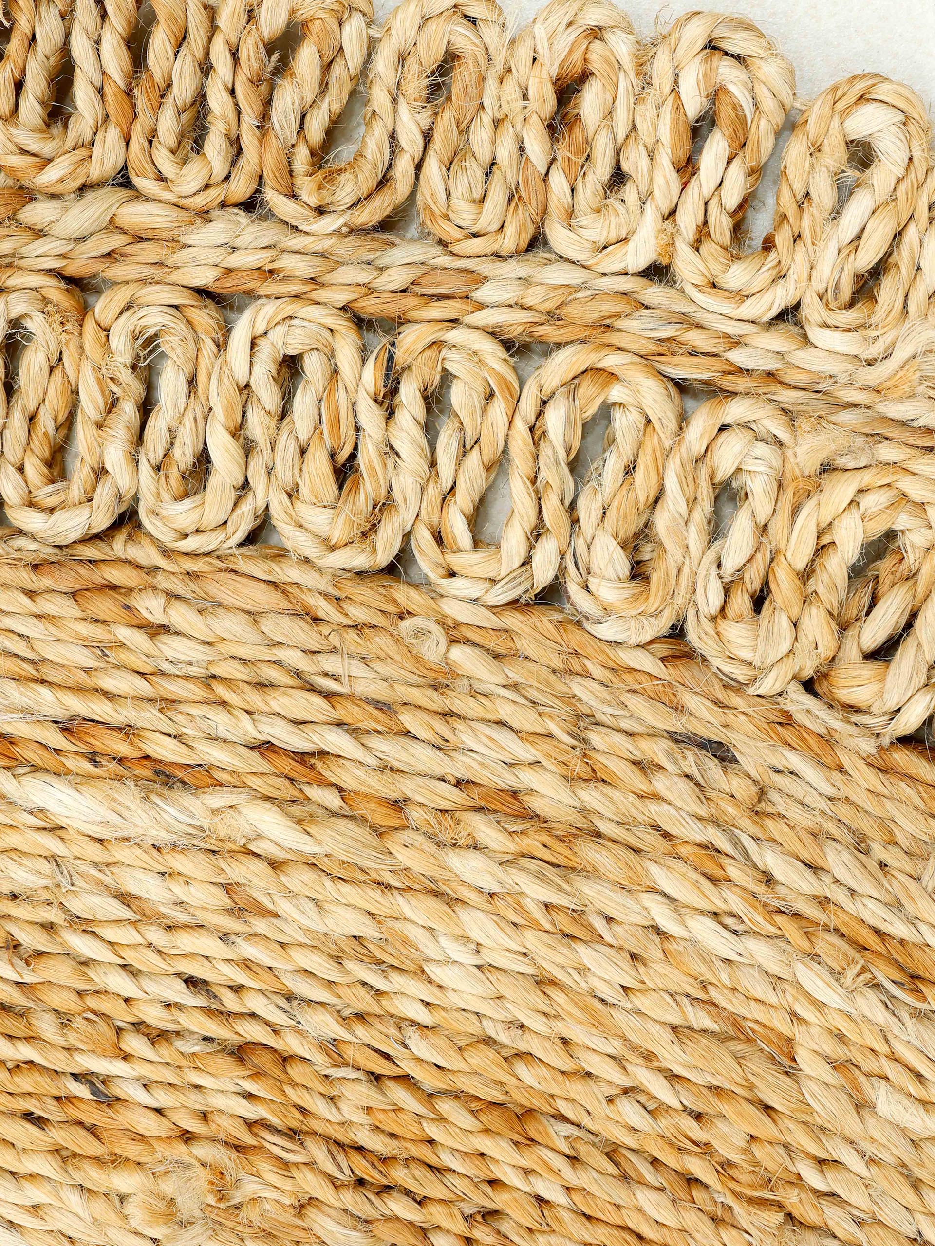 Juteteppich Luca Rund Hellbraun