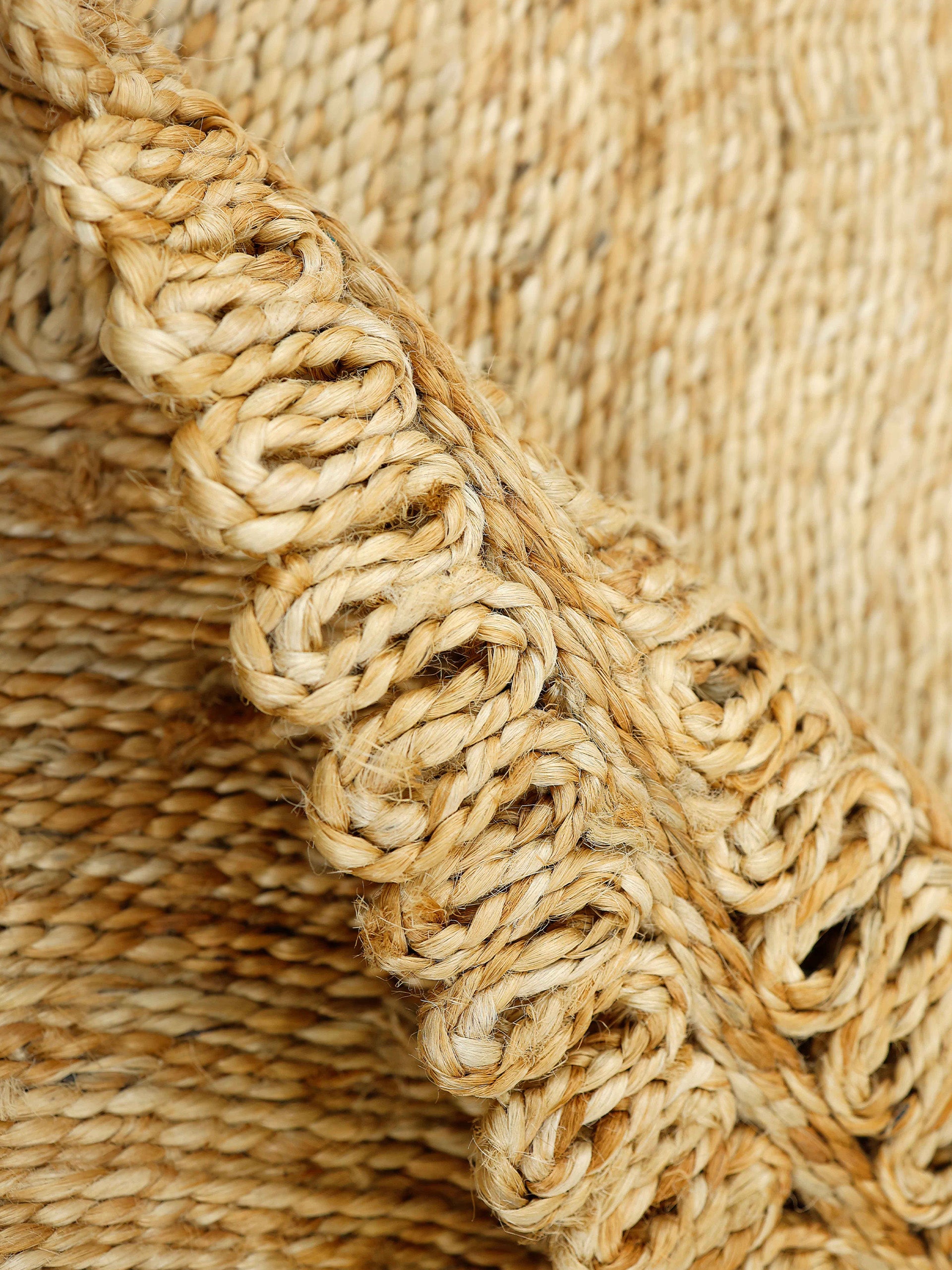 Juteteppich Luca Rund Hellbraun