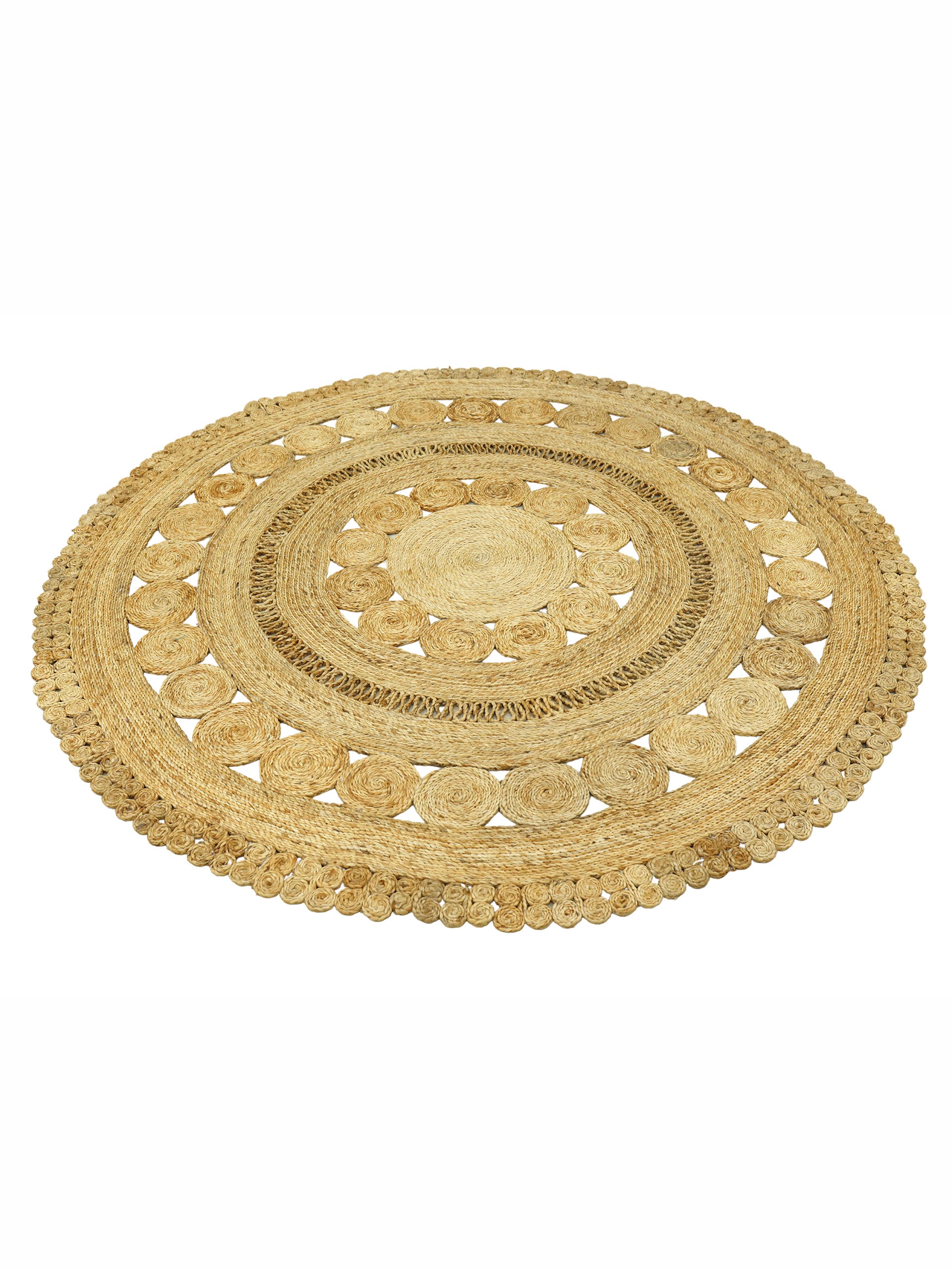 Juteteppich Finn Rund Hellbraun