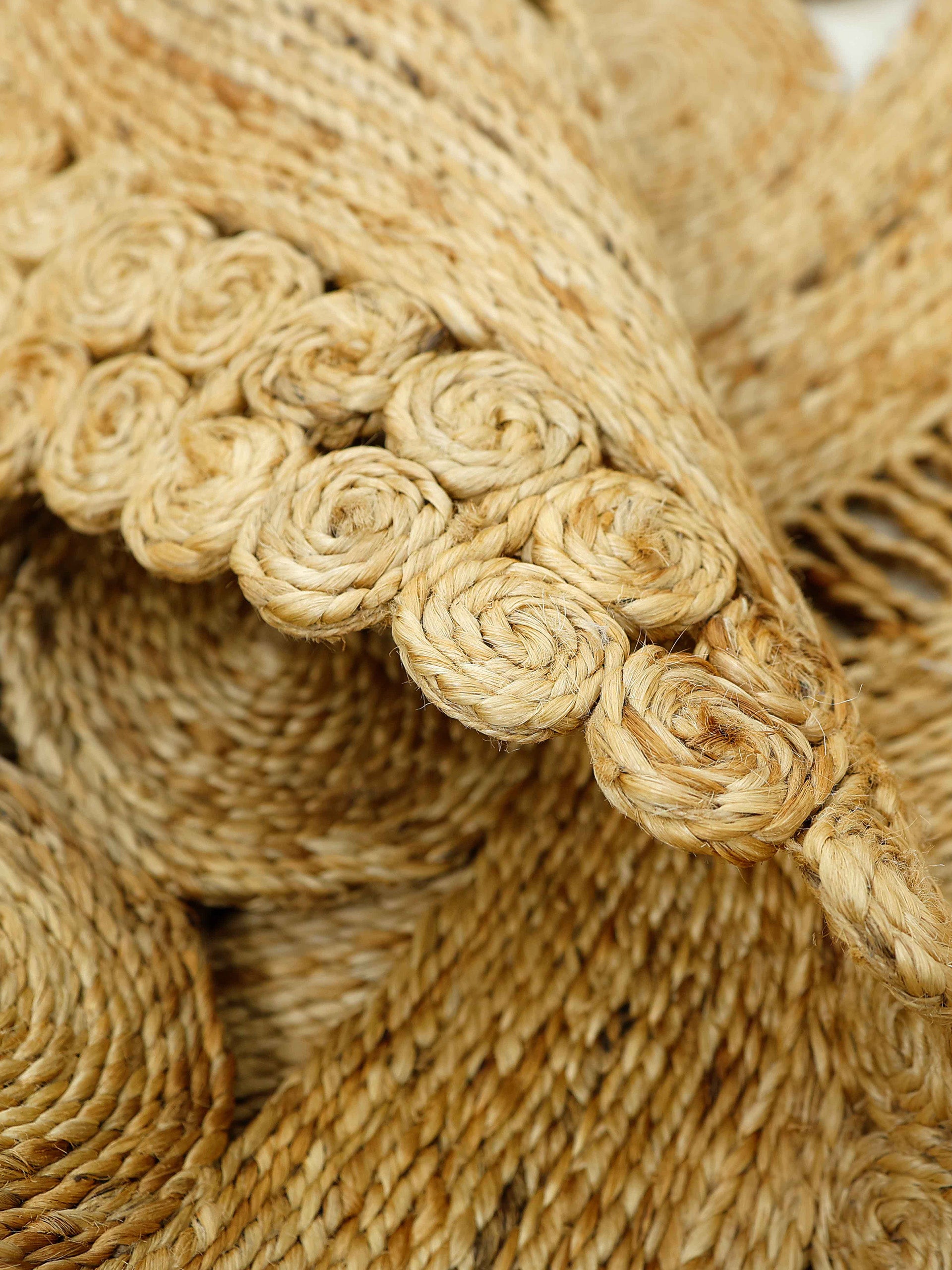 Juteteppich Finn Rund Hellbraun