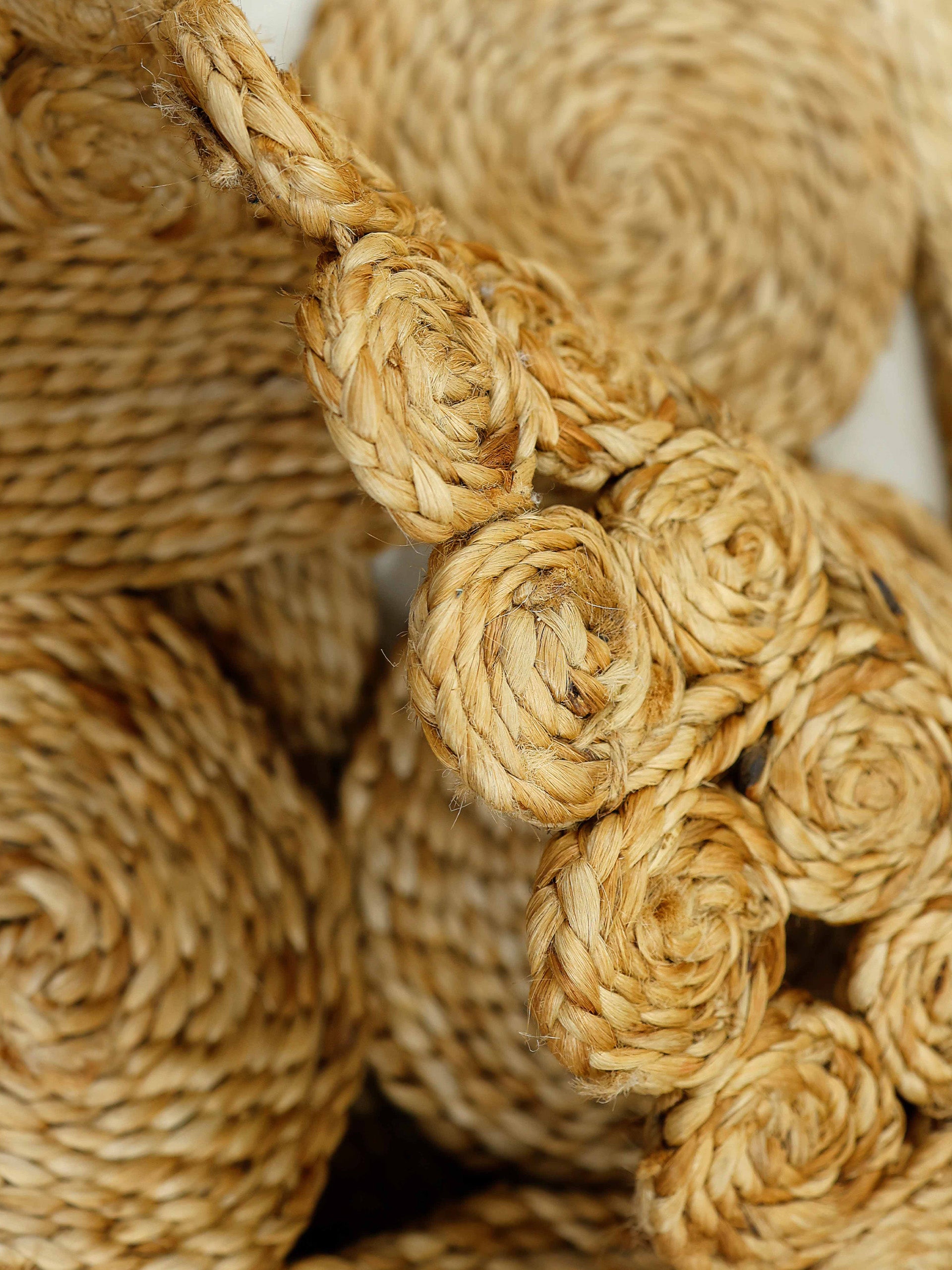 Juteteppich Finn Rund Hellbraun