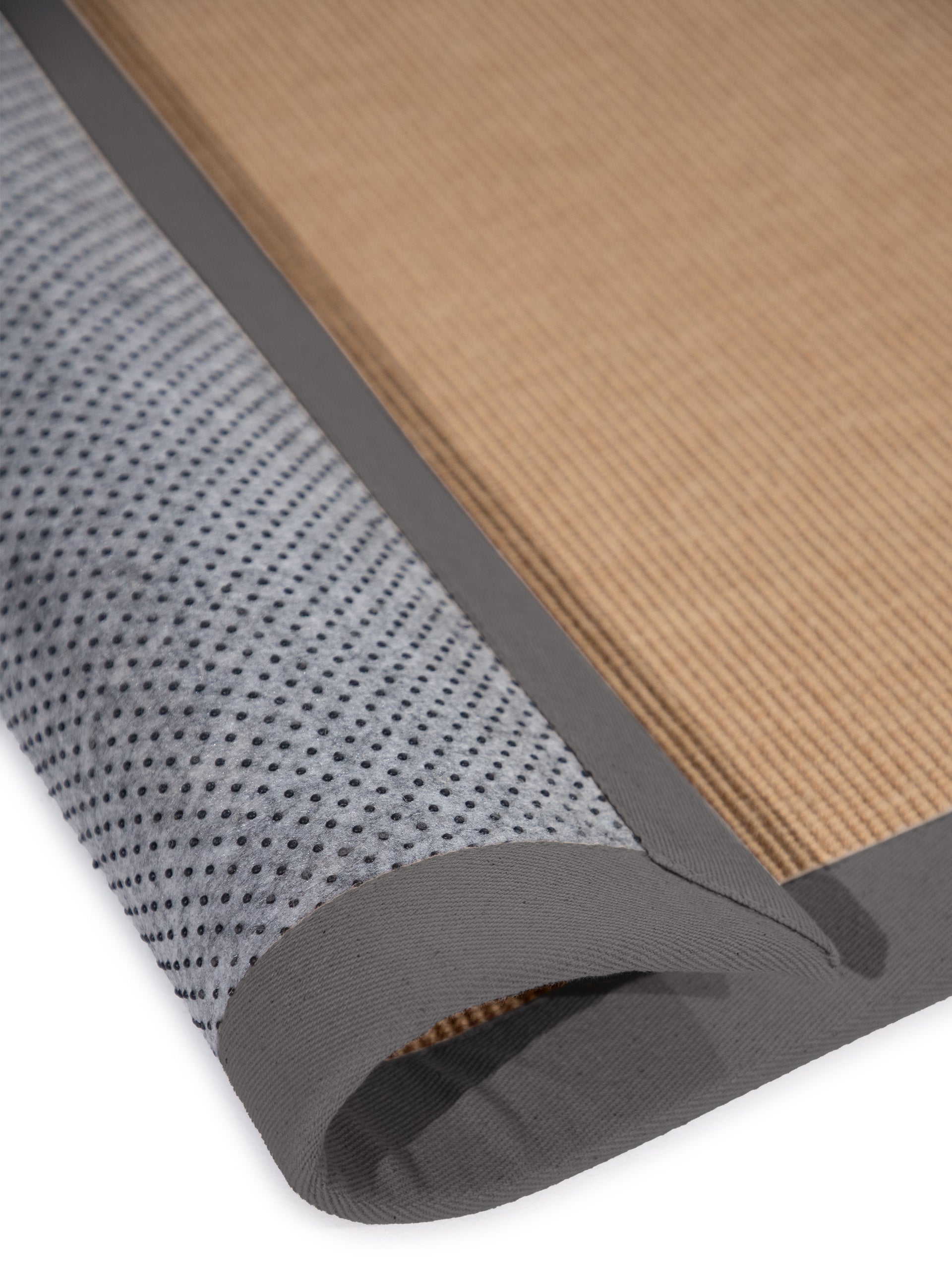 Sisalteppich Läufer Grau in grau aus sisal/jute