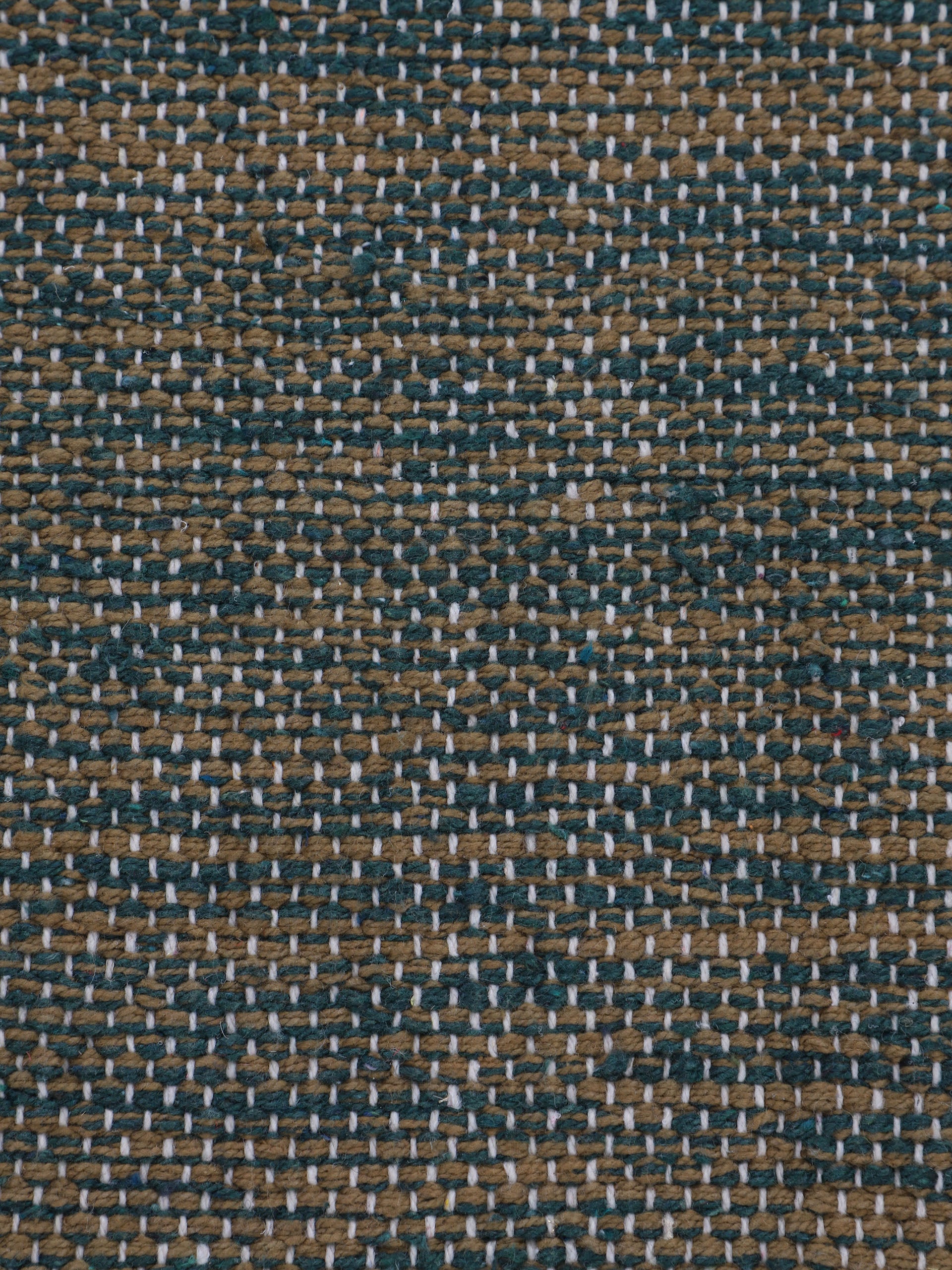 Flachgewebeteppich Kelim Azizi Grün aus Baumwolle