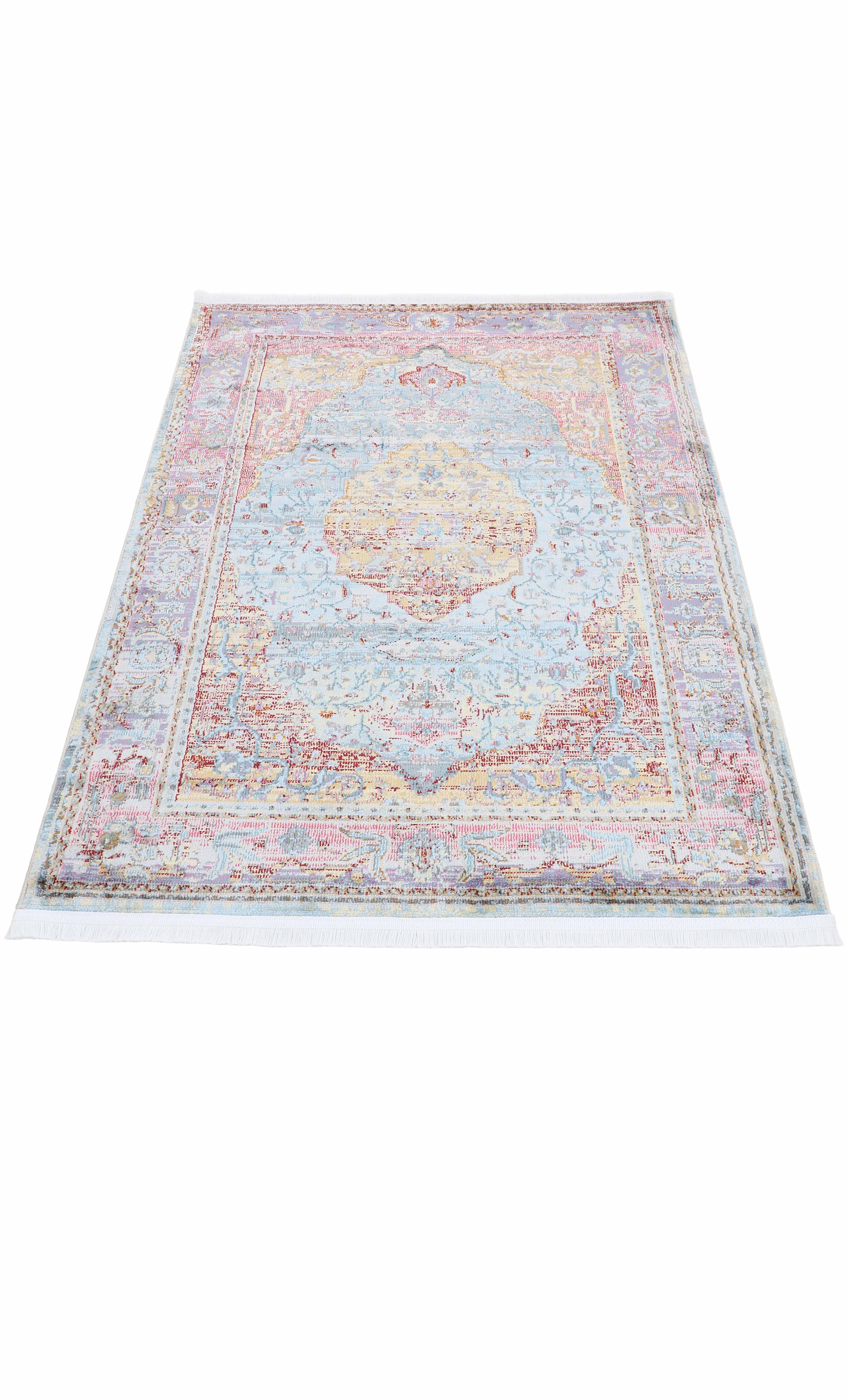 Vintage Teppich Esha in multicolor aus kunstfaser