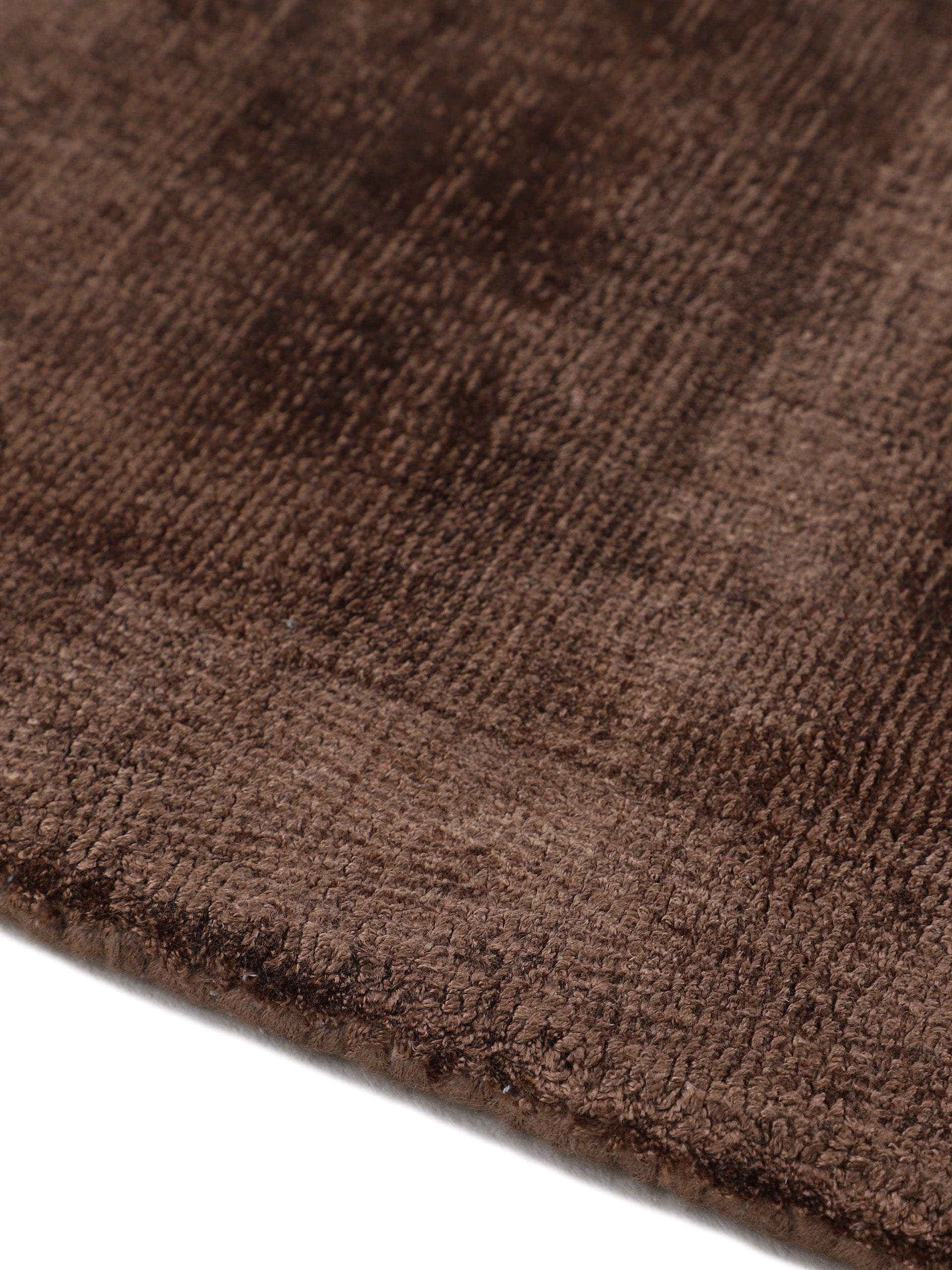 Viskoseteppich Ava Läufer Dunkelbraun in dunkelbraun aus viskose