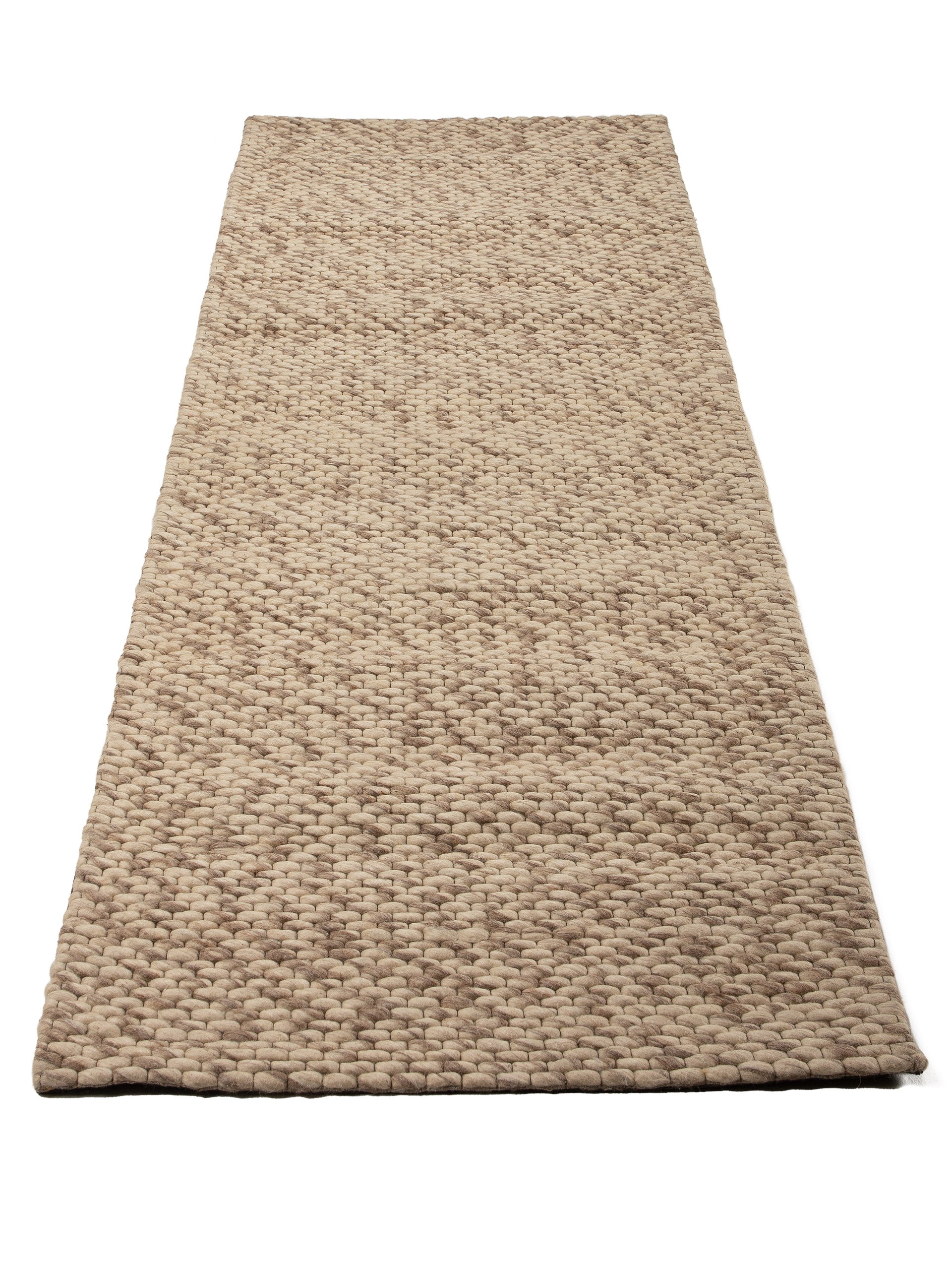 Wollteppich Sina Läufer Hellbraun meliert in hellbraun-meliert aus wolle