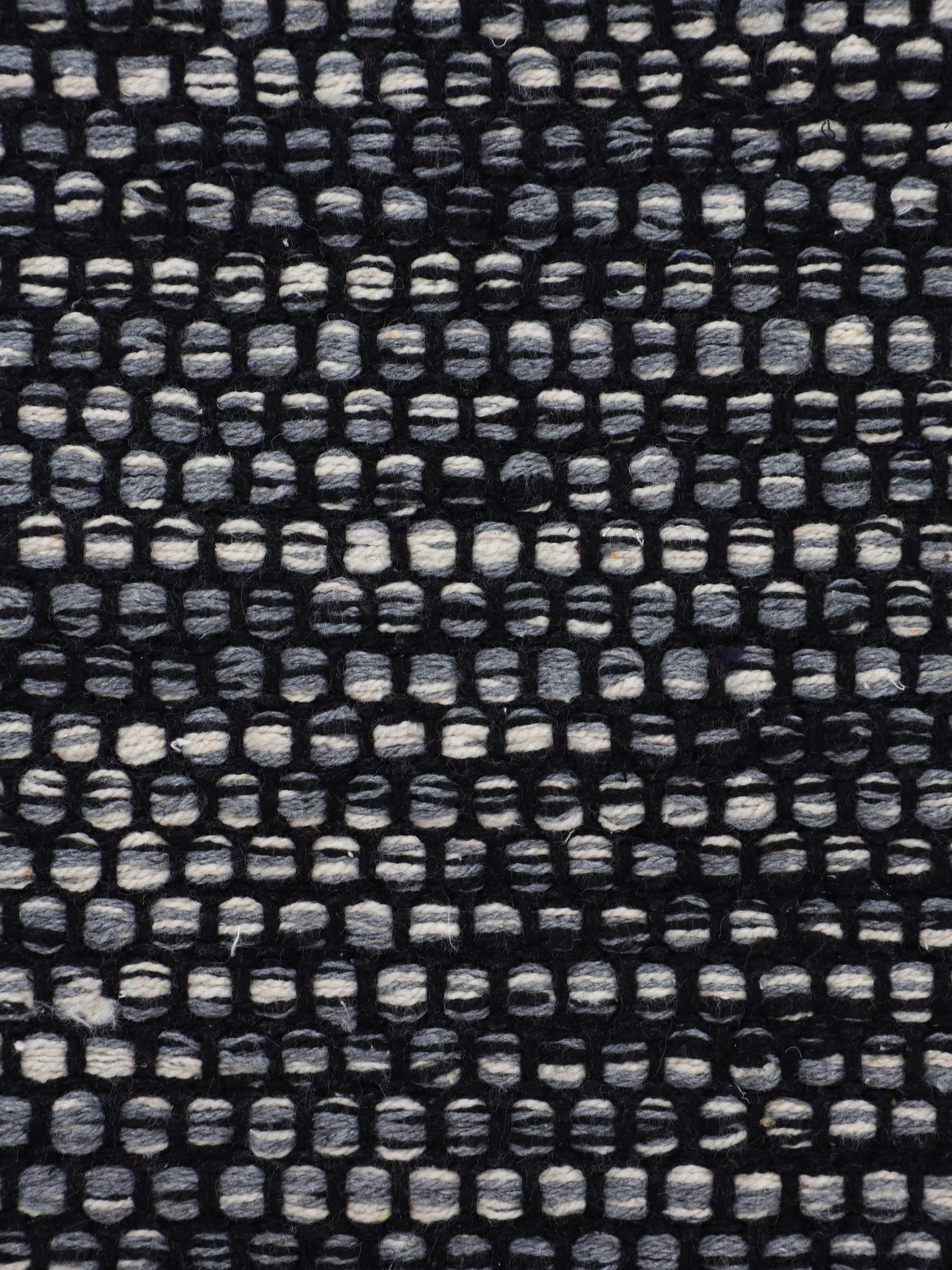 Flachgewebeteppich Kelim Mia Läufer Schwarz in schwarz aus baumwolle