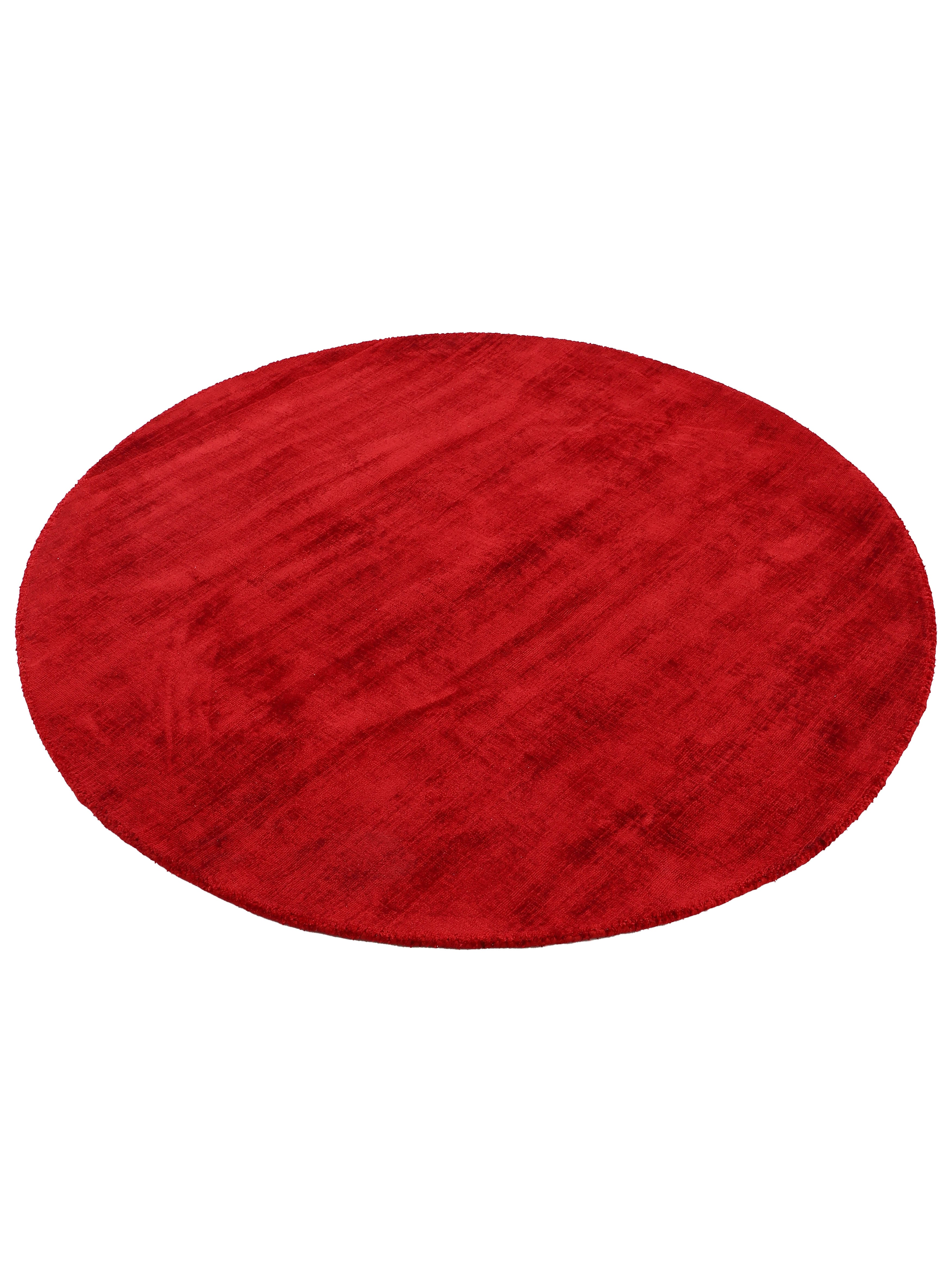 Viskoseteppich Rund Ava Rot in rot aus viskose