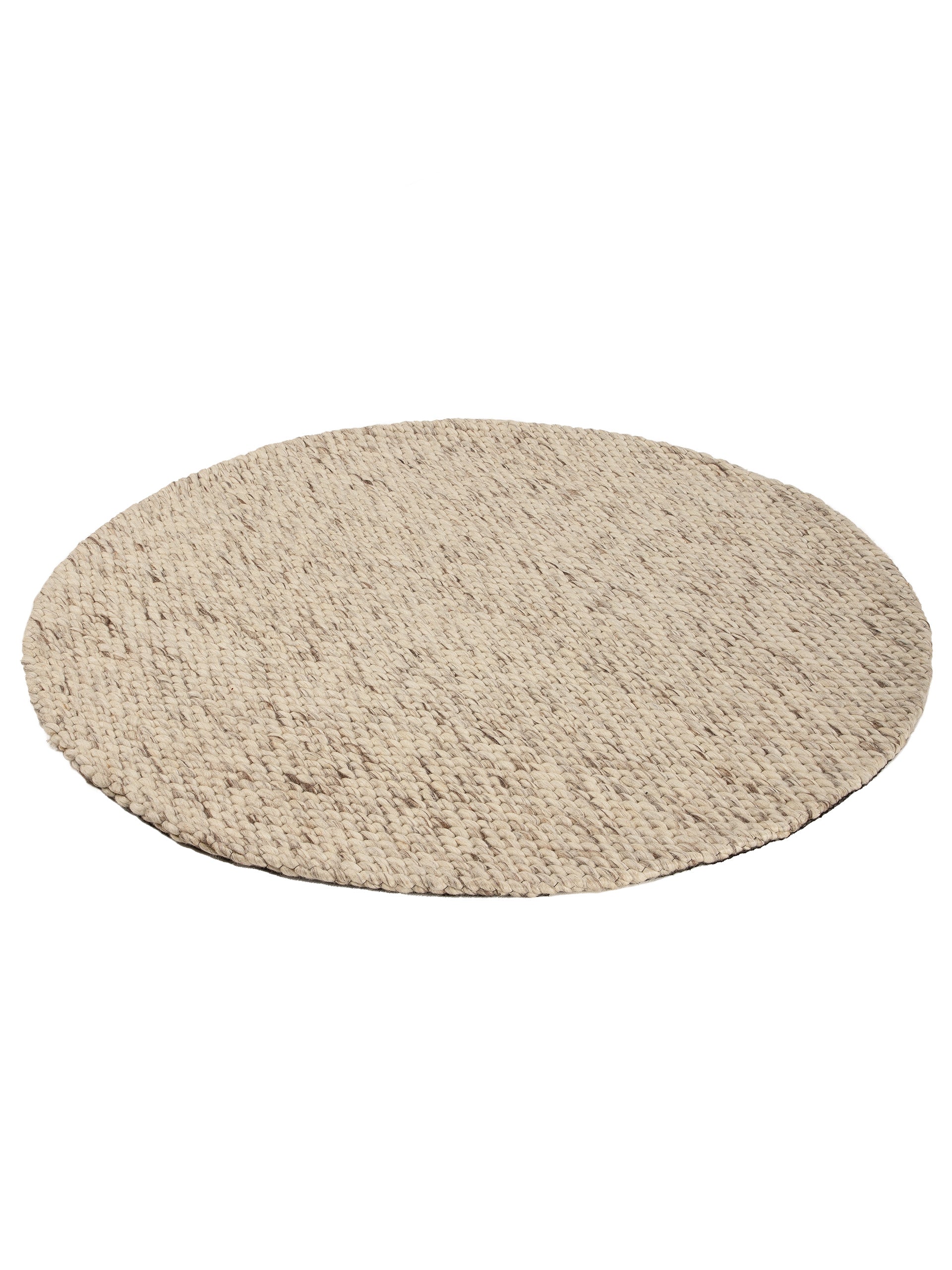 Wollteppich Sina Rund Hellgrau meliert in hellgrau-meliert aus wolle