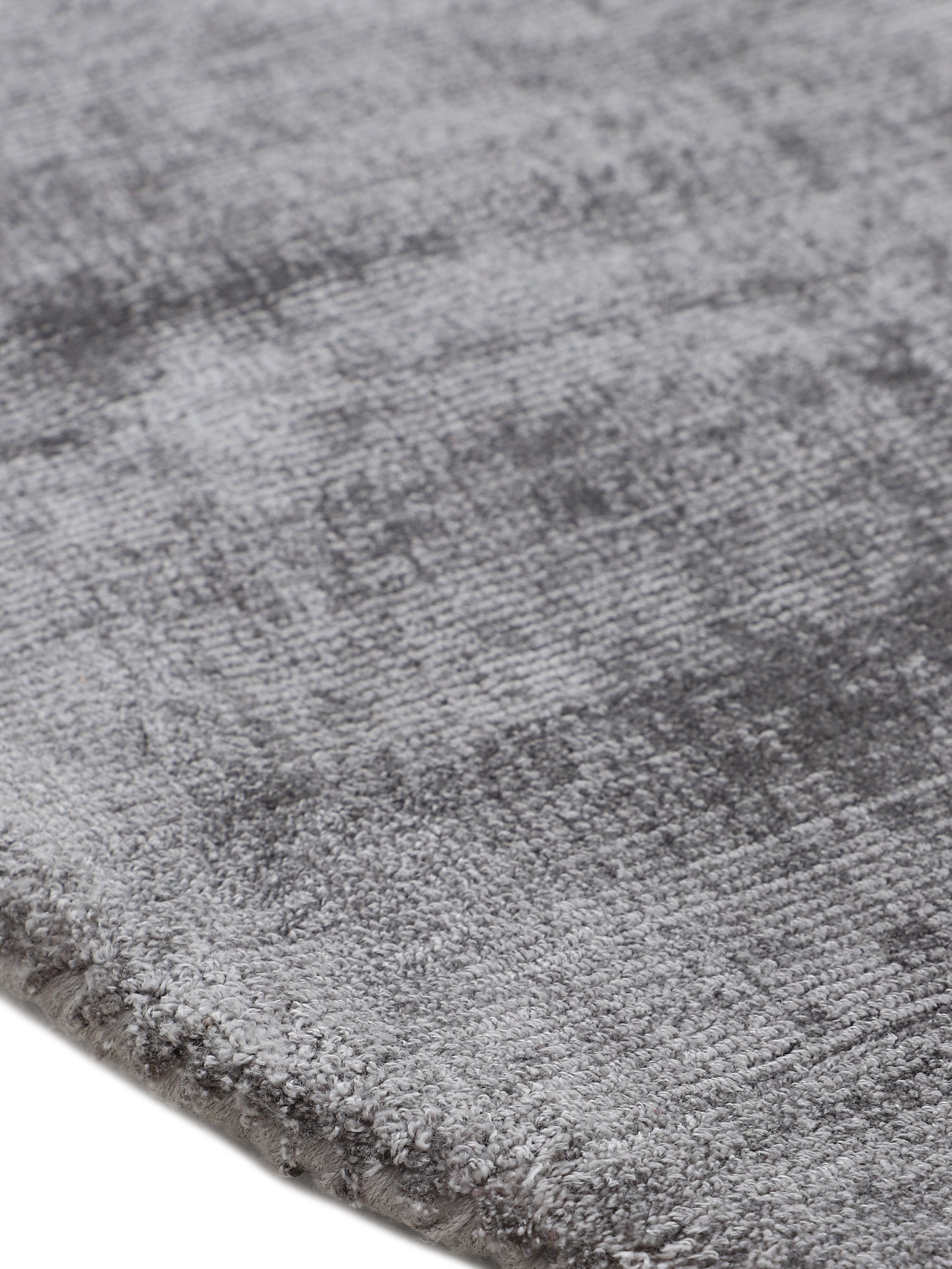 Viskoseteppich Rund Ava Hellgrau in hellgrau aus viskose