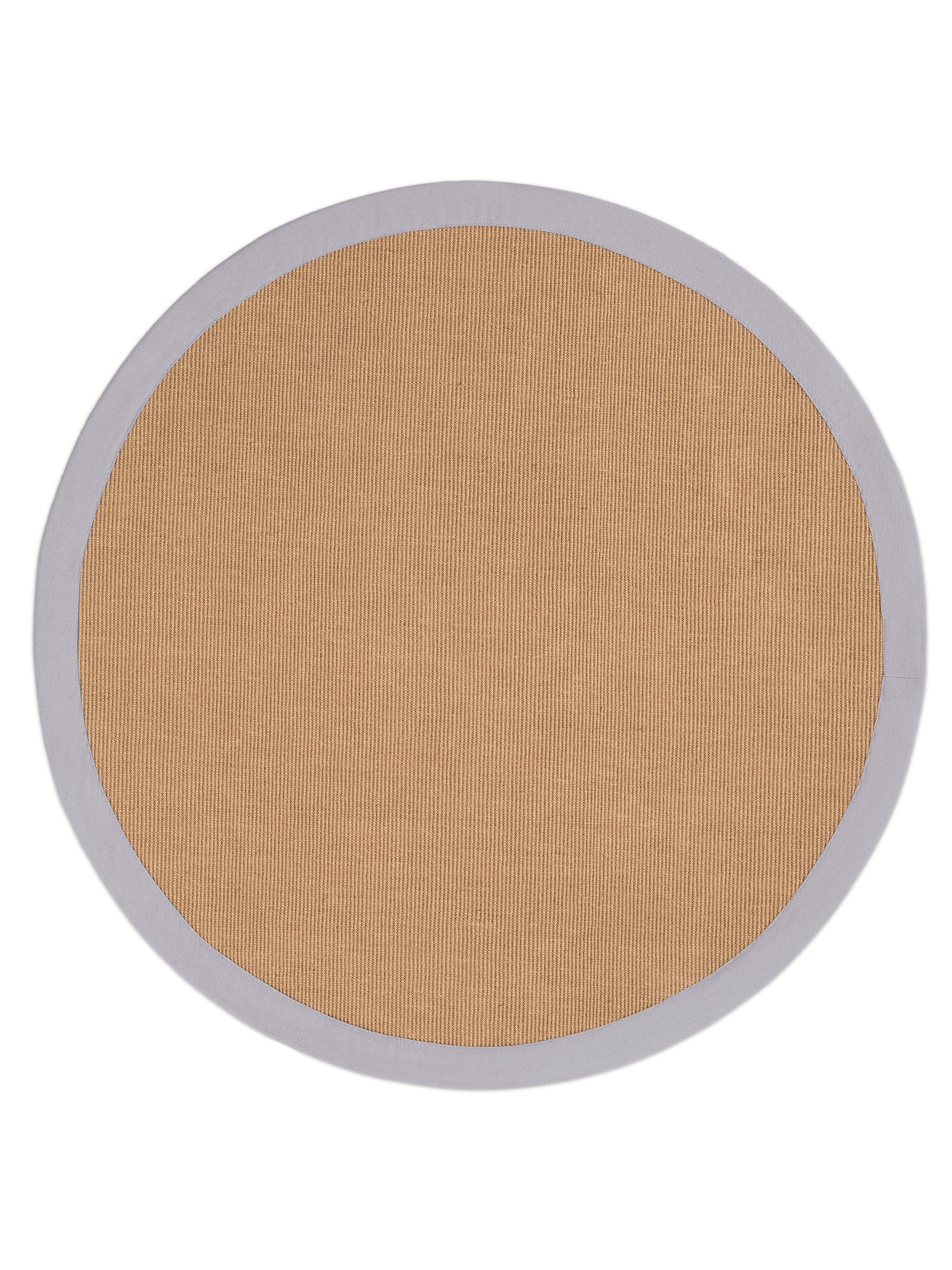 Sisalteppich Rund Hellgrau aus Sisal/Jute