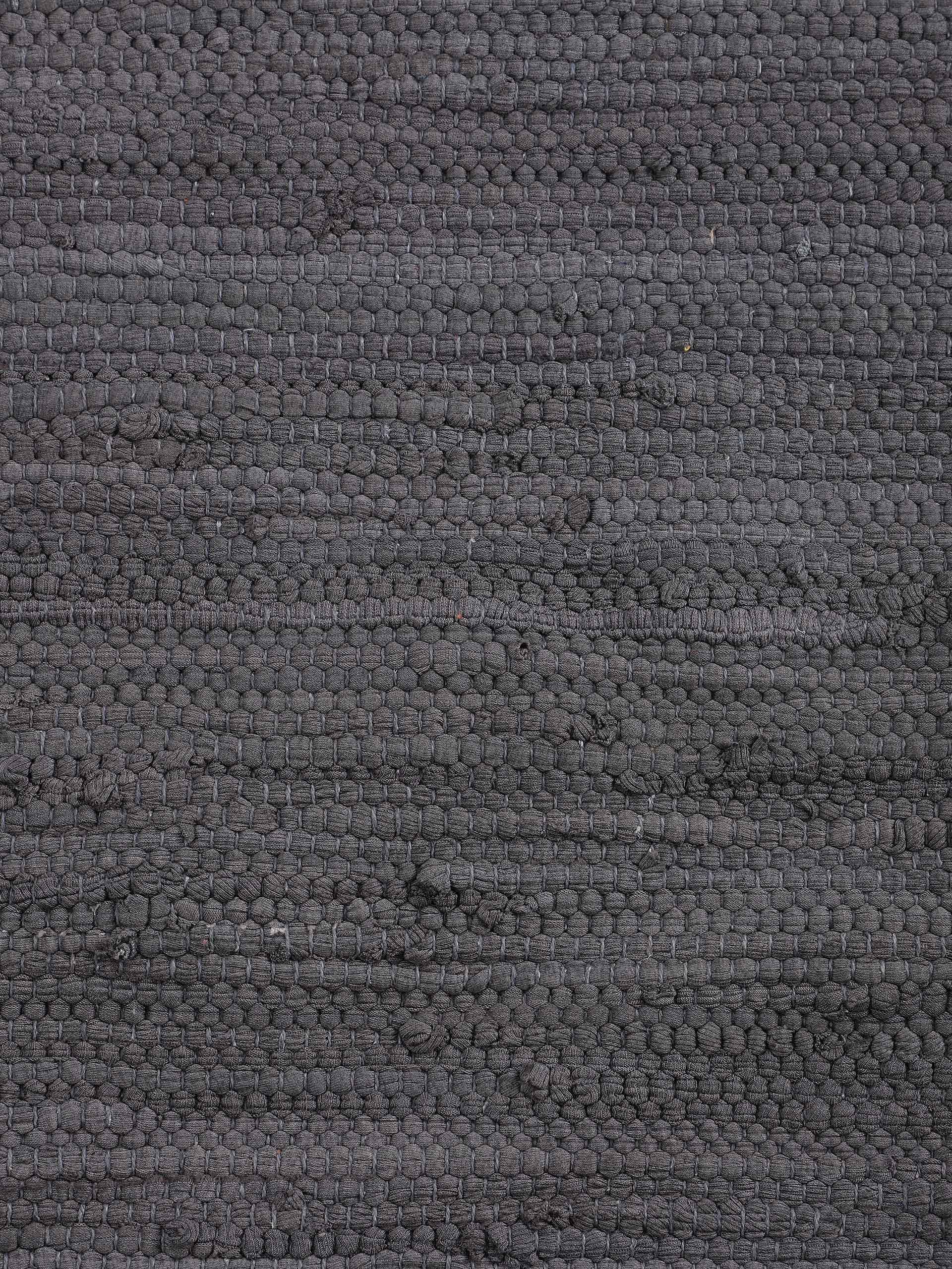 Kelim Chindi Uni Grau in grau aus baumwolle