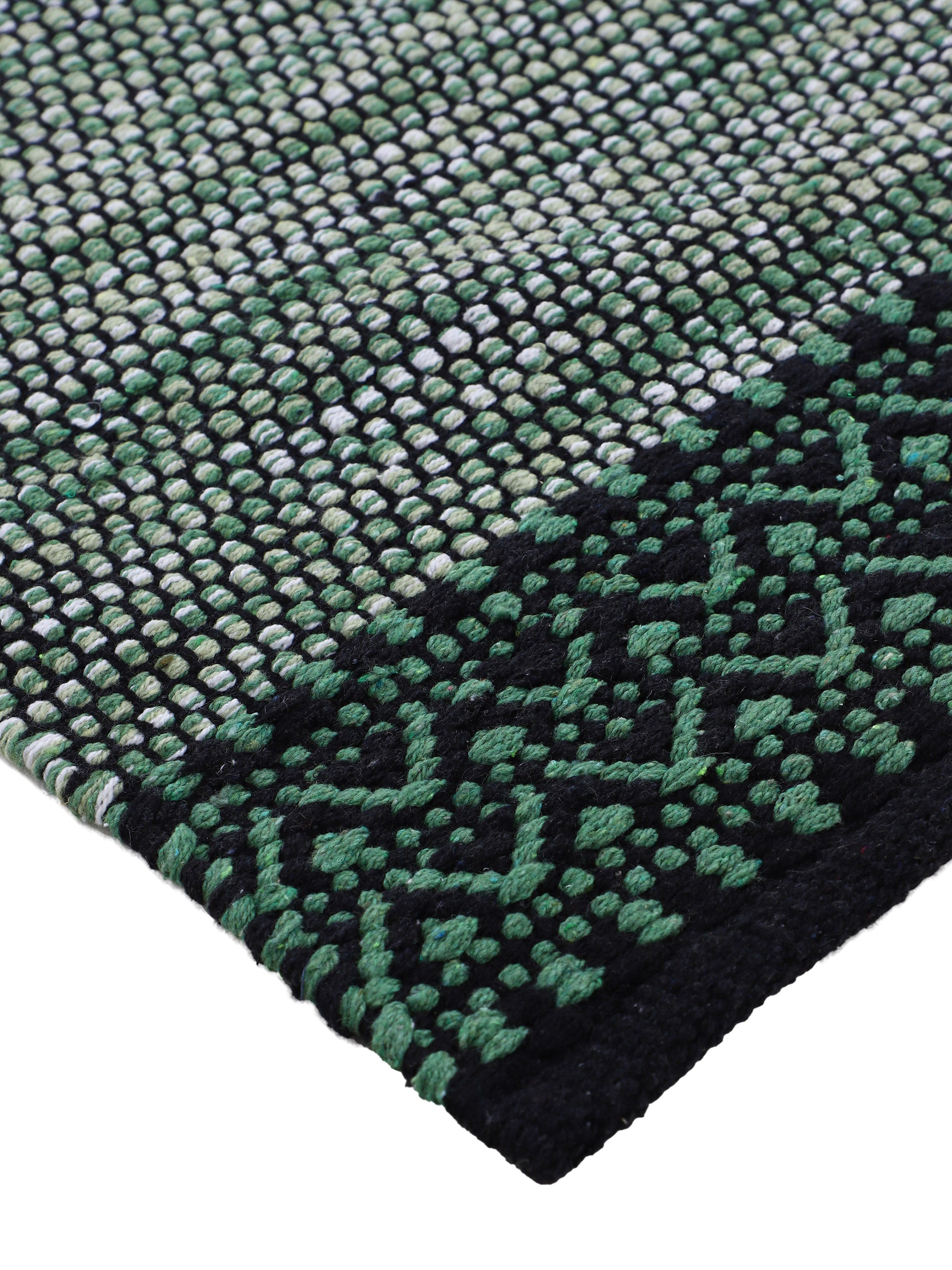 Flachgewebeteppich Kelim Mia Grün in grün aus baumwolle