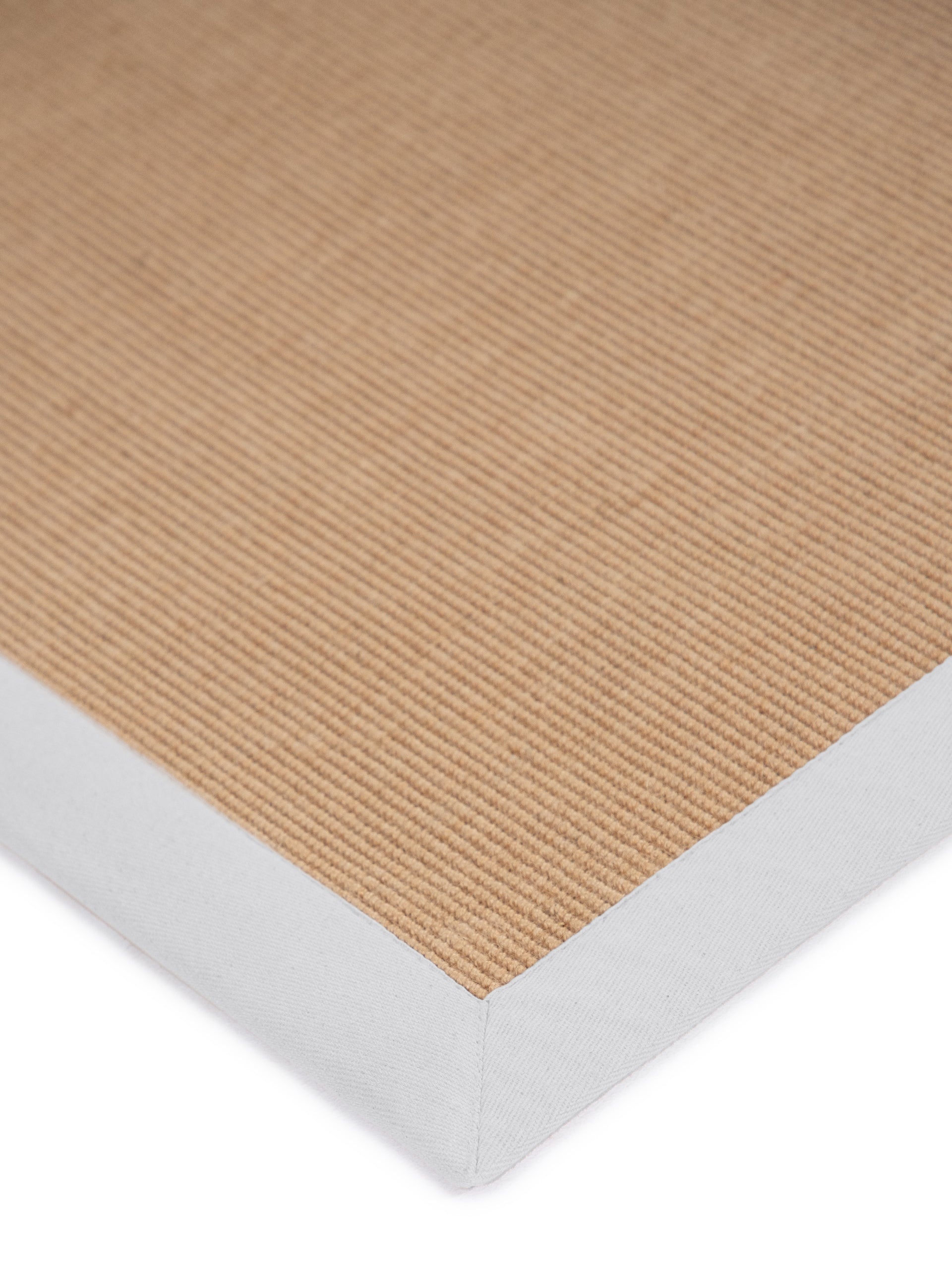 Sisalteppich Läufer Weiß in weiß aus sisal/jute